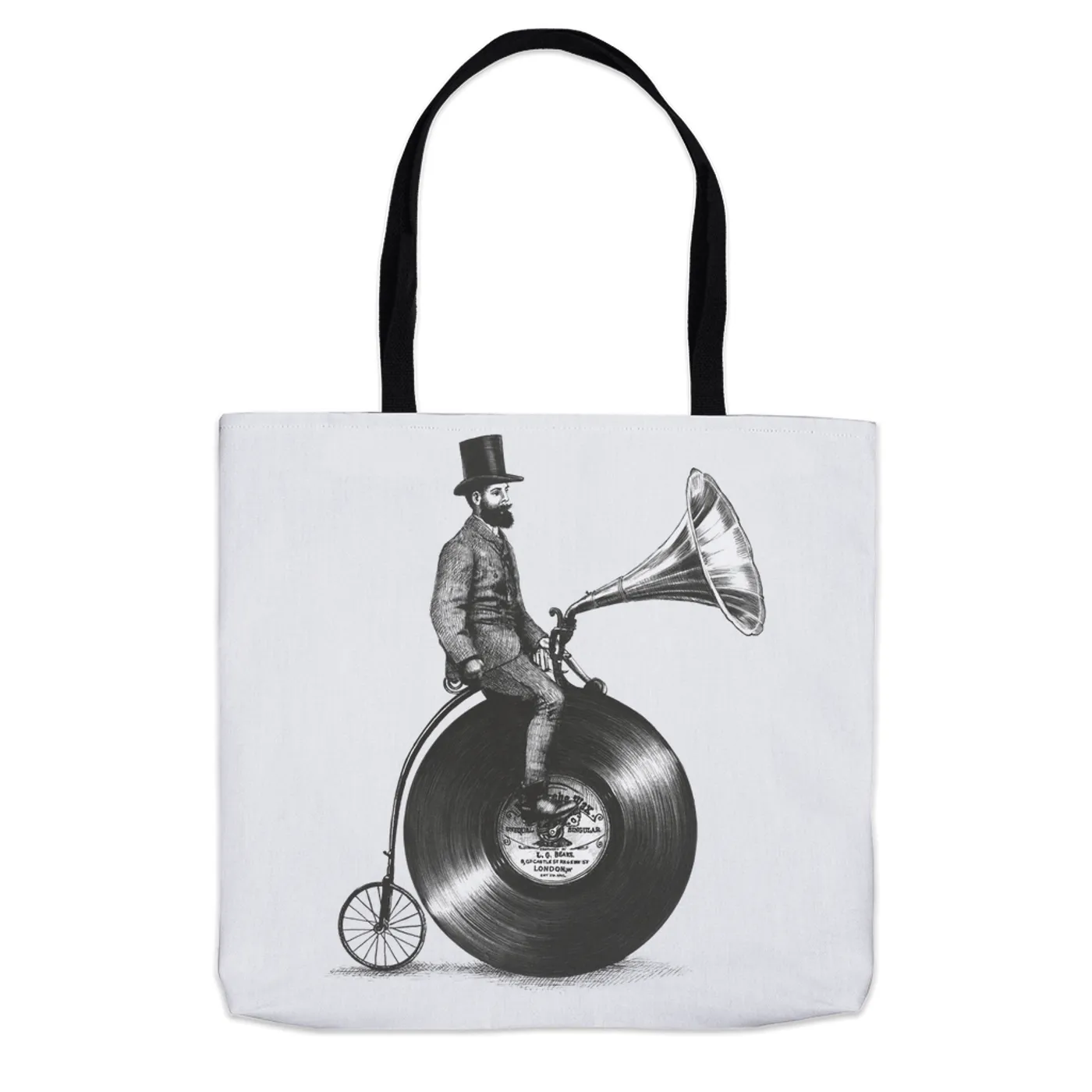 Merchbar Music Life Tote Bag | Riding The Gramophone Merchbar Music Life Tote