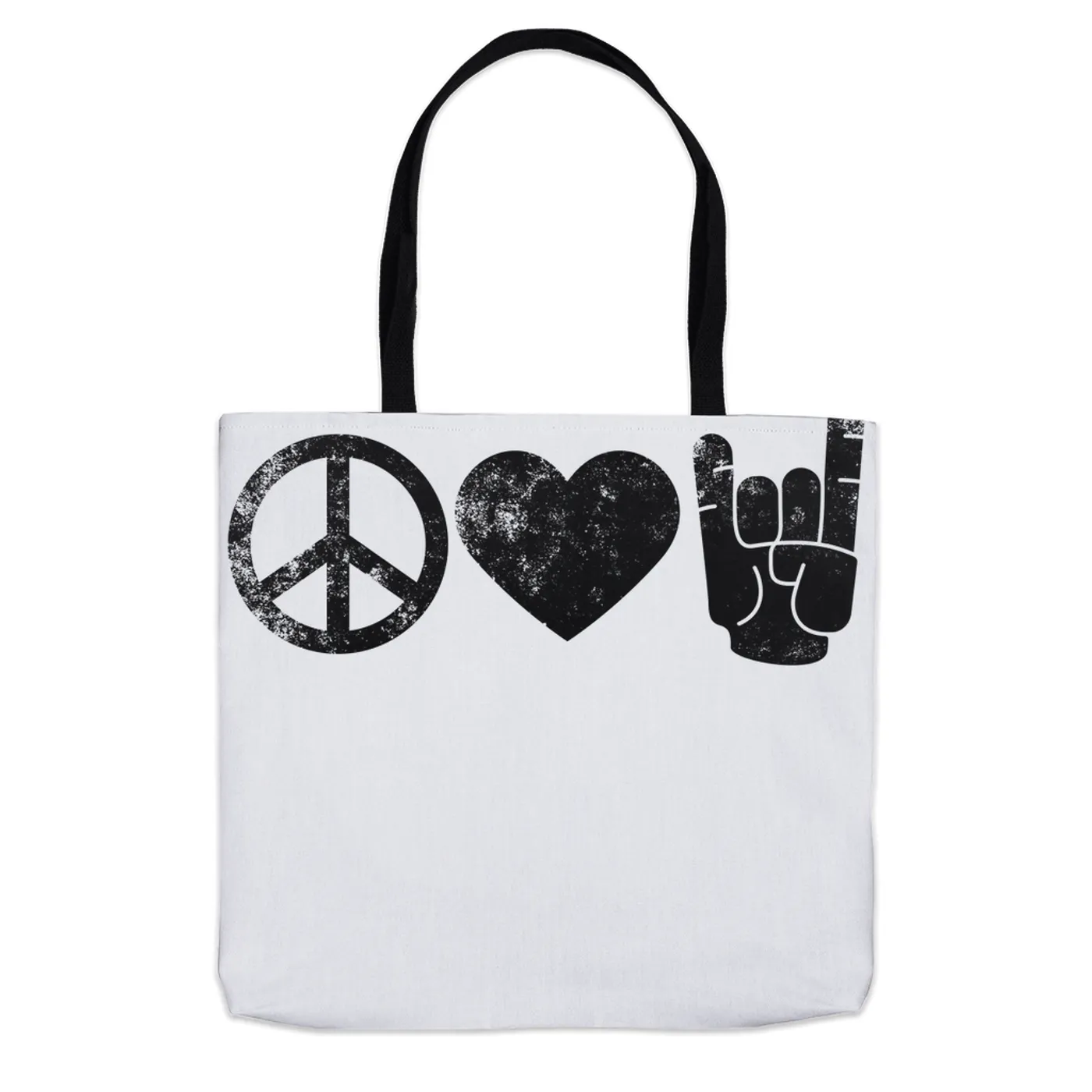Merchbar Music Life Tote Bag | Peace Love Rock n' Roll Merchbar Music Life Tote