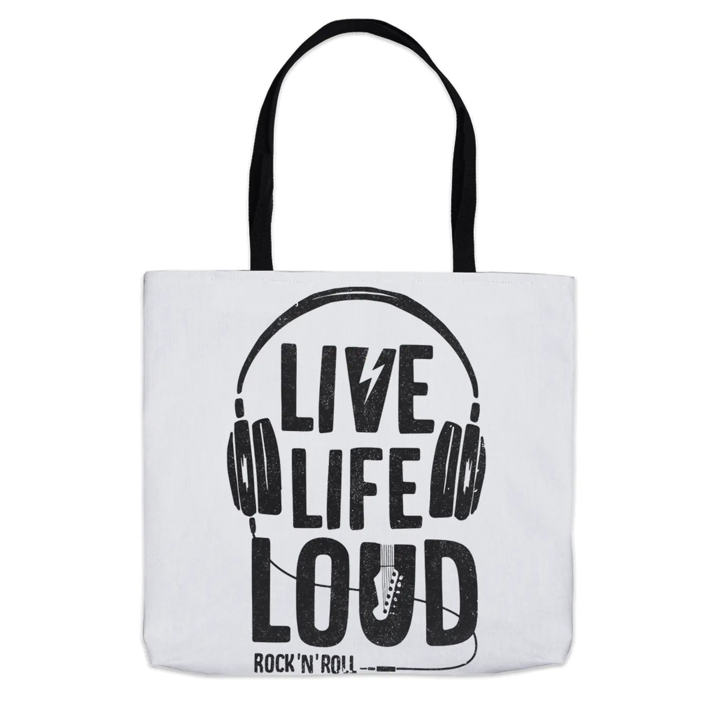 Merchbar Music Life Tote Bag | Live Life Loud Merchbar Music Life Tote