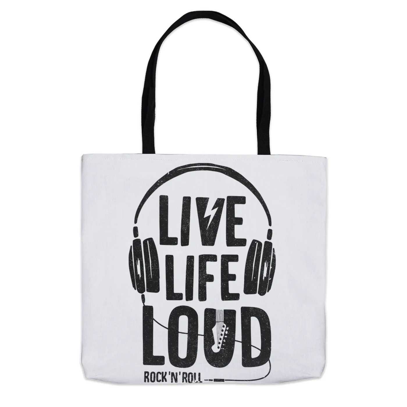 Merchbar Music Life Tote Bag | Live Life Loud Merchbar Music Life Tote