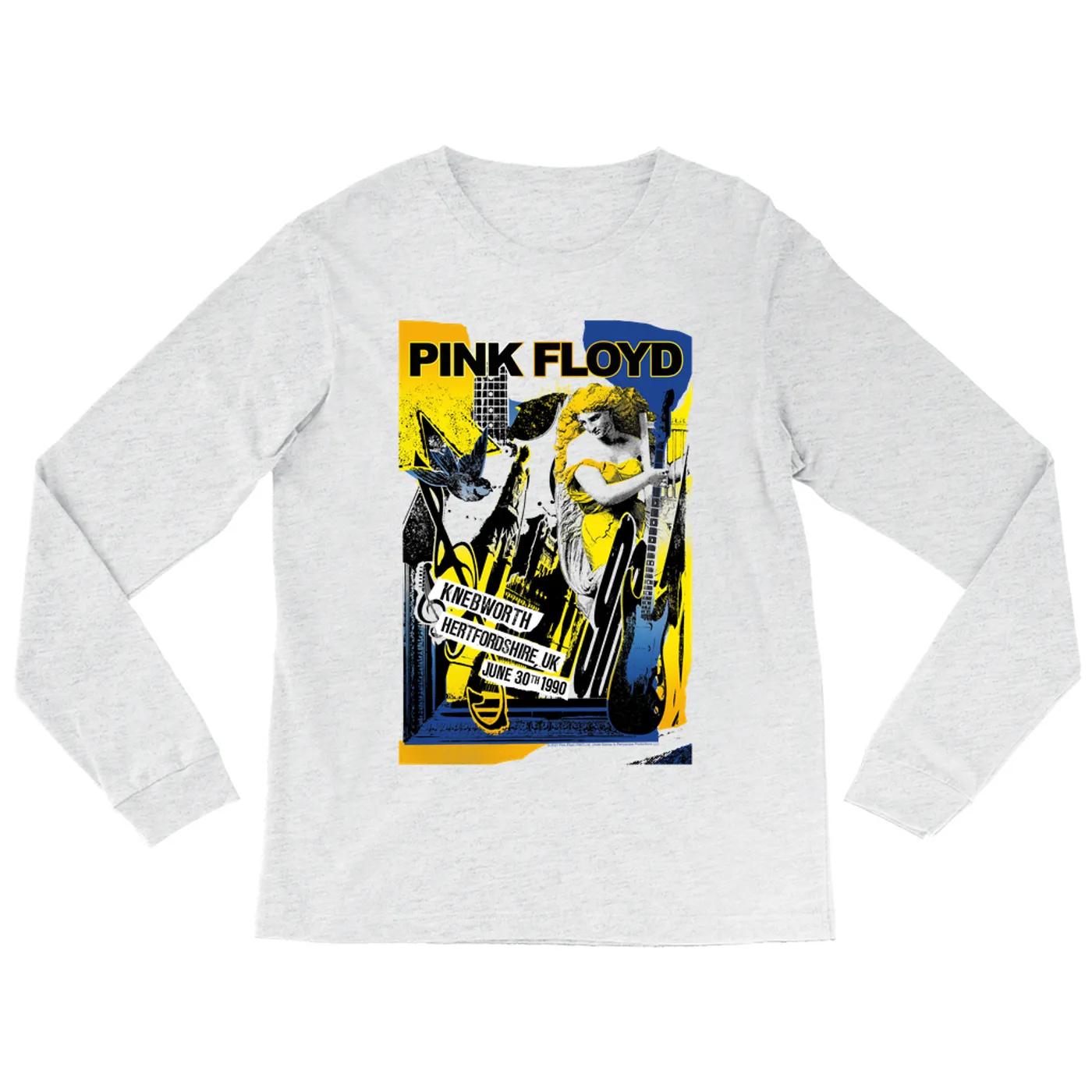 Pink Floyd Long Sleeve Shirt | Live At Hertfordshire UK Collage Concert Poster Pink Floyd Shirt