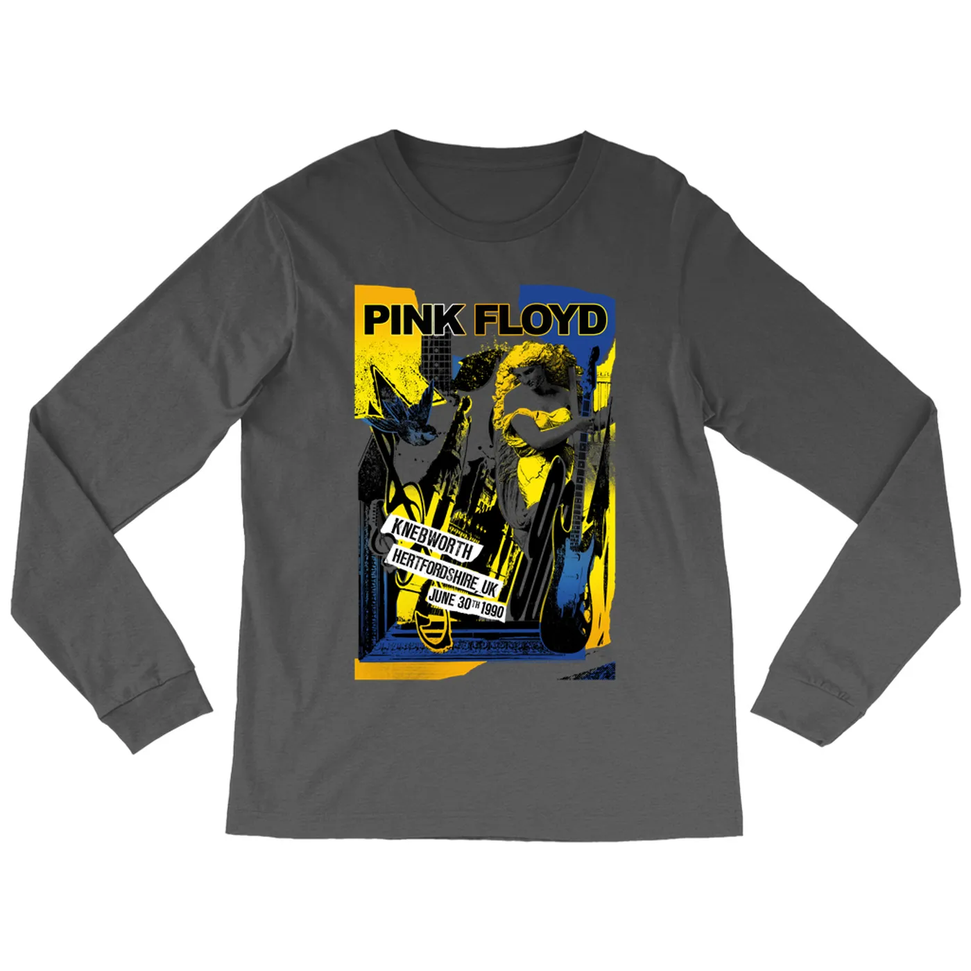Pink Floyd Long Sleeve Shirt | Live At Hertfordshire UK Collage Concert Poster Pink Floyd Shirt