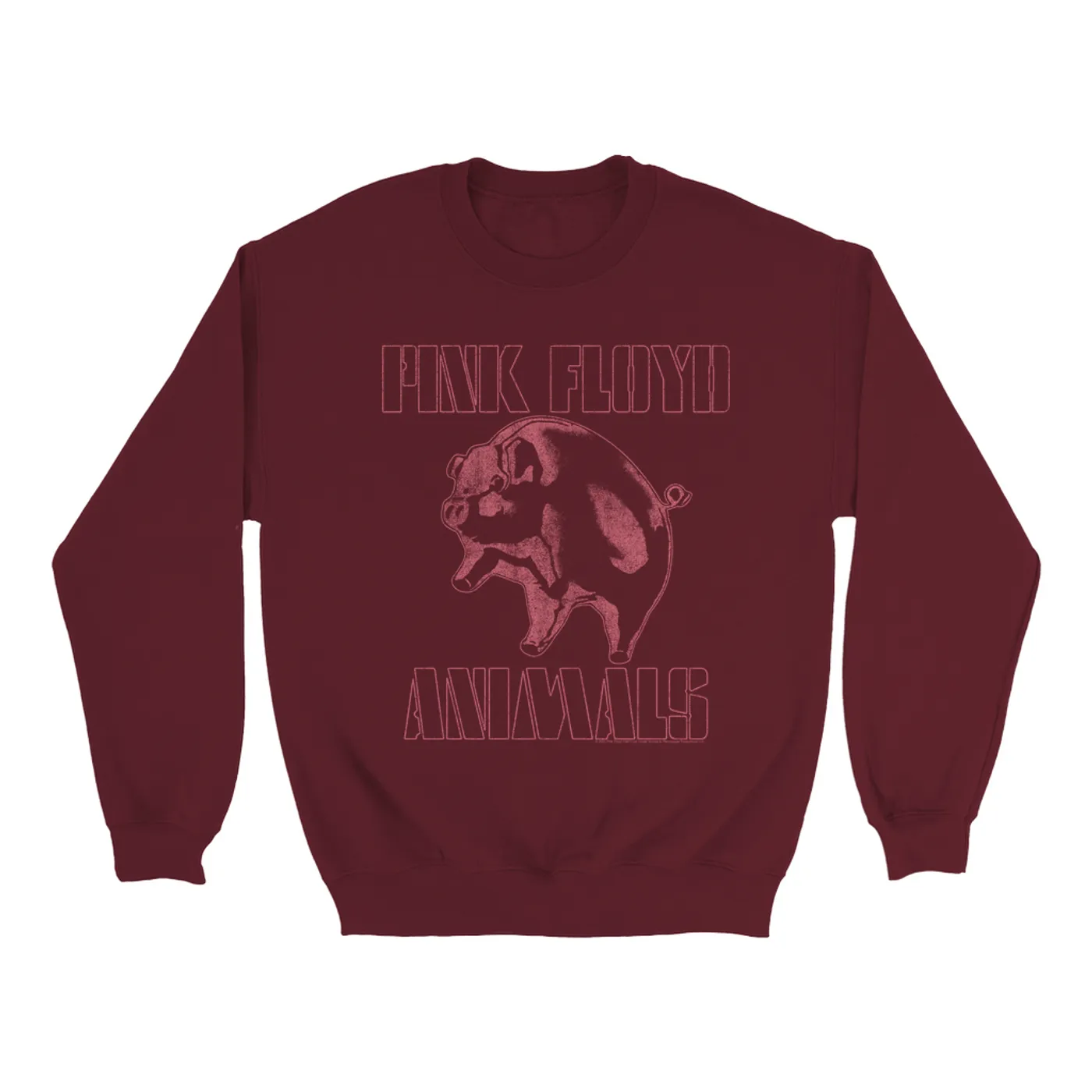 Pink Floyd Sweatshirt | Pink Distressed 1978 NYC In The Flesh Concert Pink Floyd Sweatshirt