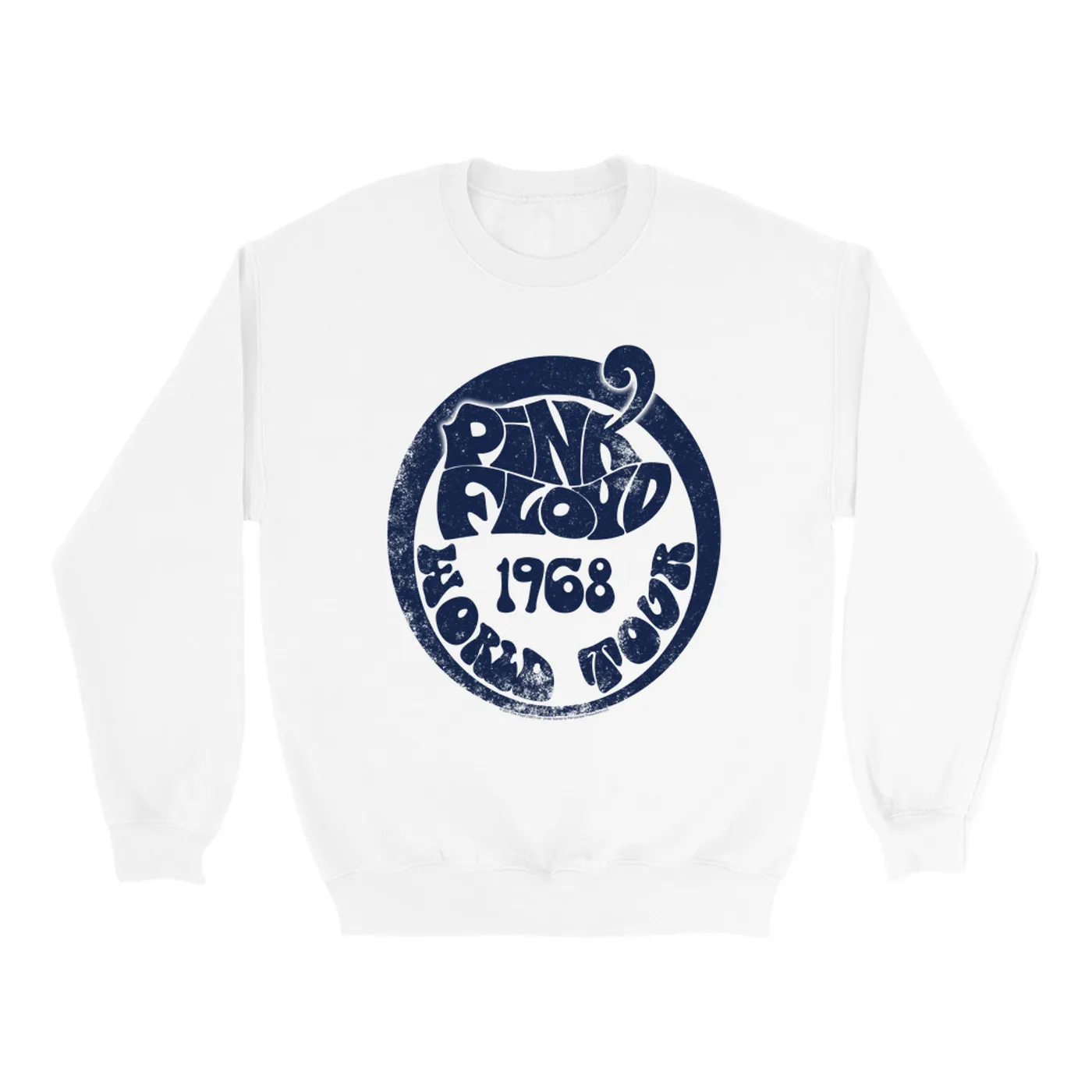 Pink Floyd Sweatshirt | Groovy 1968 World Tour Design Distressed Pink Floyd Sweatshirt