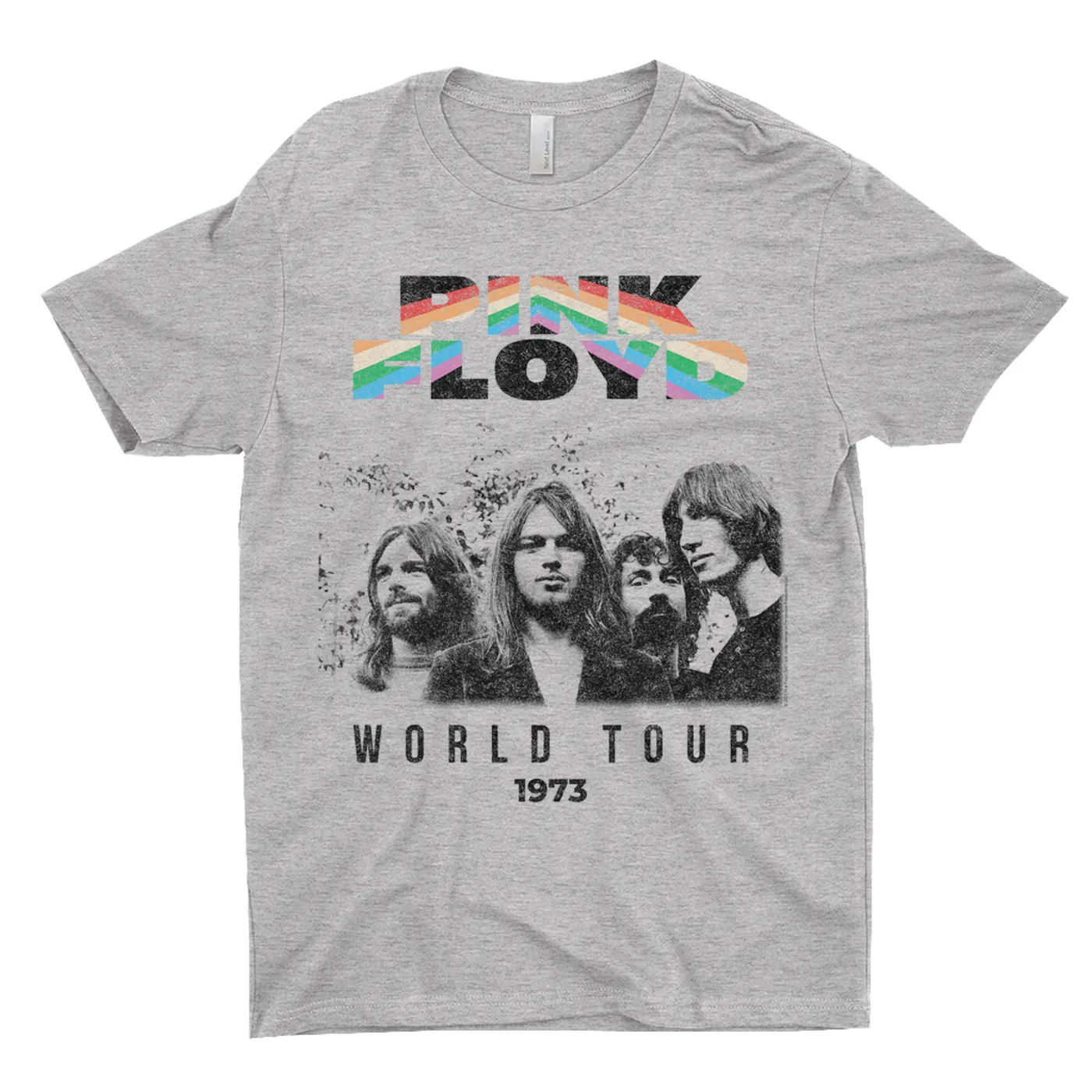 Pink Floyd T-Shirt | 1973 World Tour Prism Design Distressed Pink Floyd Shirt