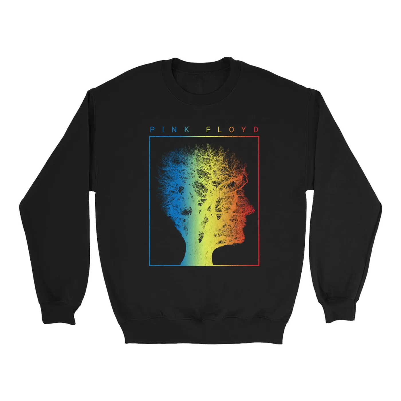Pink Floyd Sweatshirt | Tree Of Half Life Ombre Rainbow Image Pink Floyd Sweatshirt (Merchbar Exclusive)