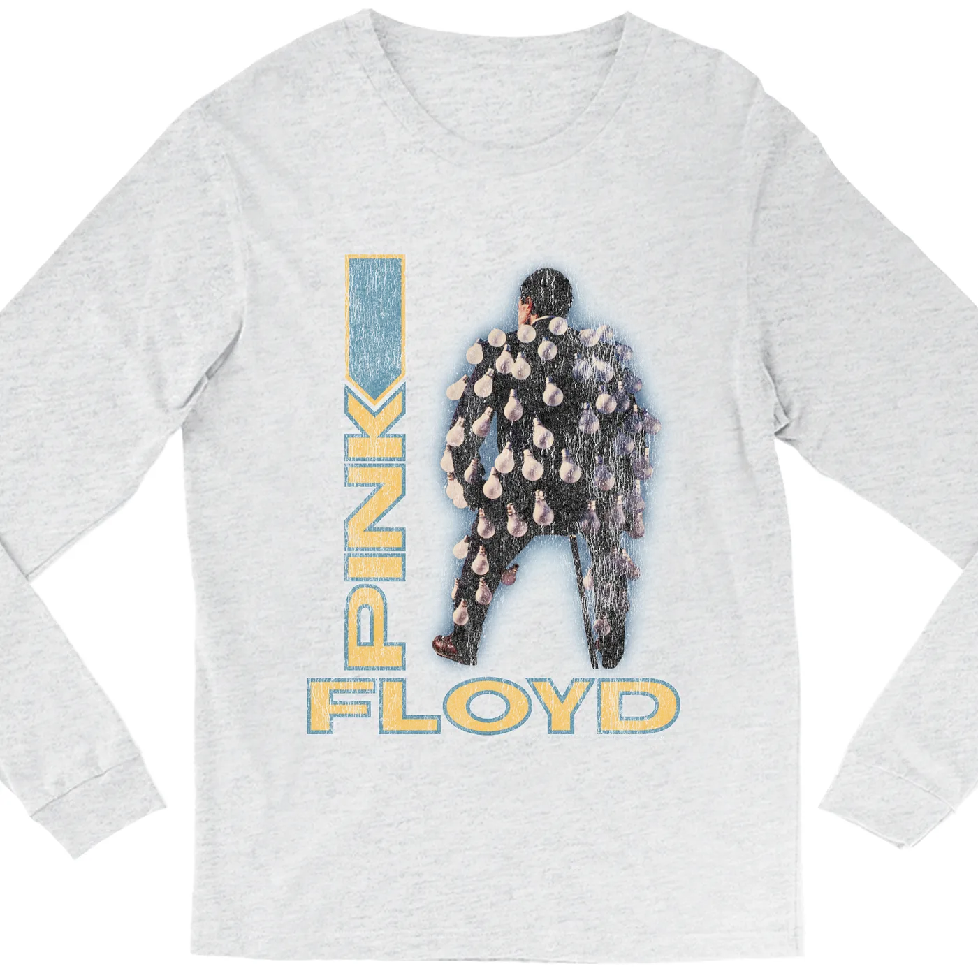 Pink Floyd Long Sleeve Shirt | Delicate Sound Of Thunder Mr. Light Design Distressed Pink Floyd Shirt