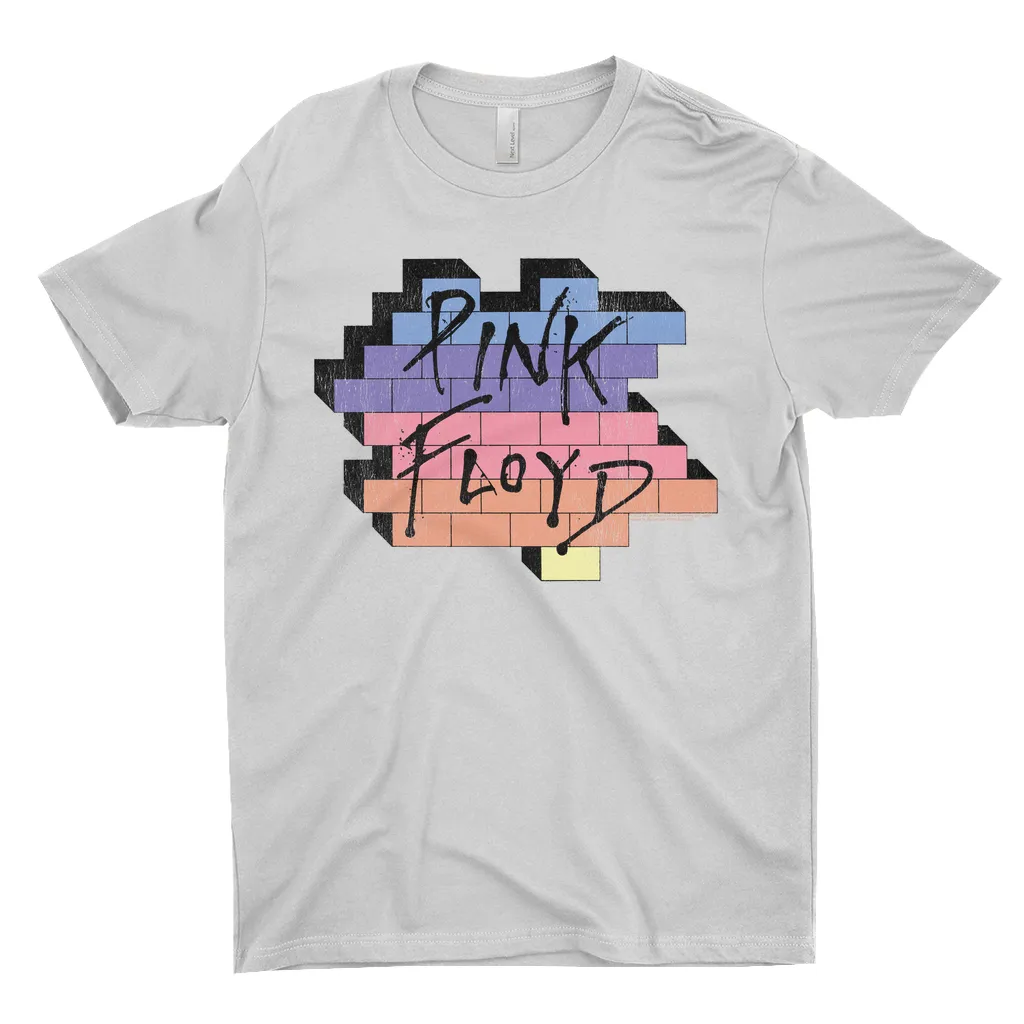 T-Shirt | Another Brick In The Wall Rainbow Ombre Image Distressed Shirt