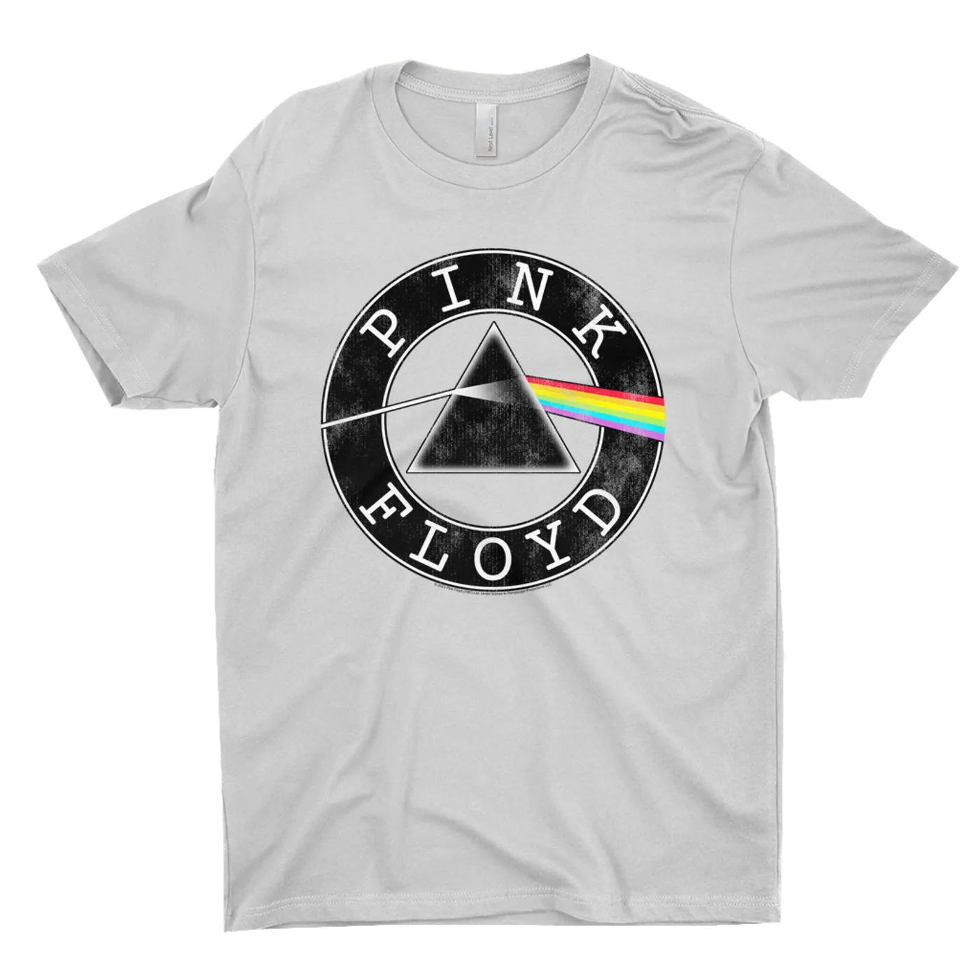 Pink Floyd T-Shirt | Dark Side Of The Moon Circle Logo Distressed Pink Floyd Shirt