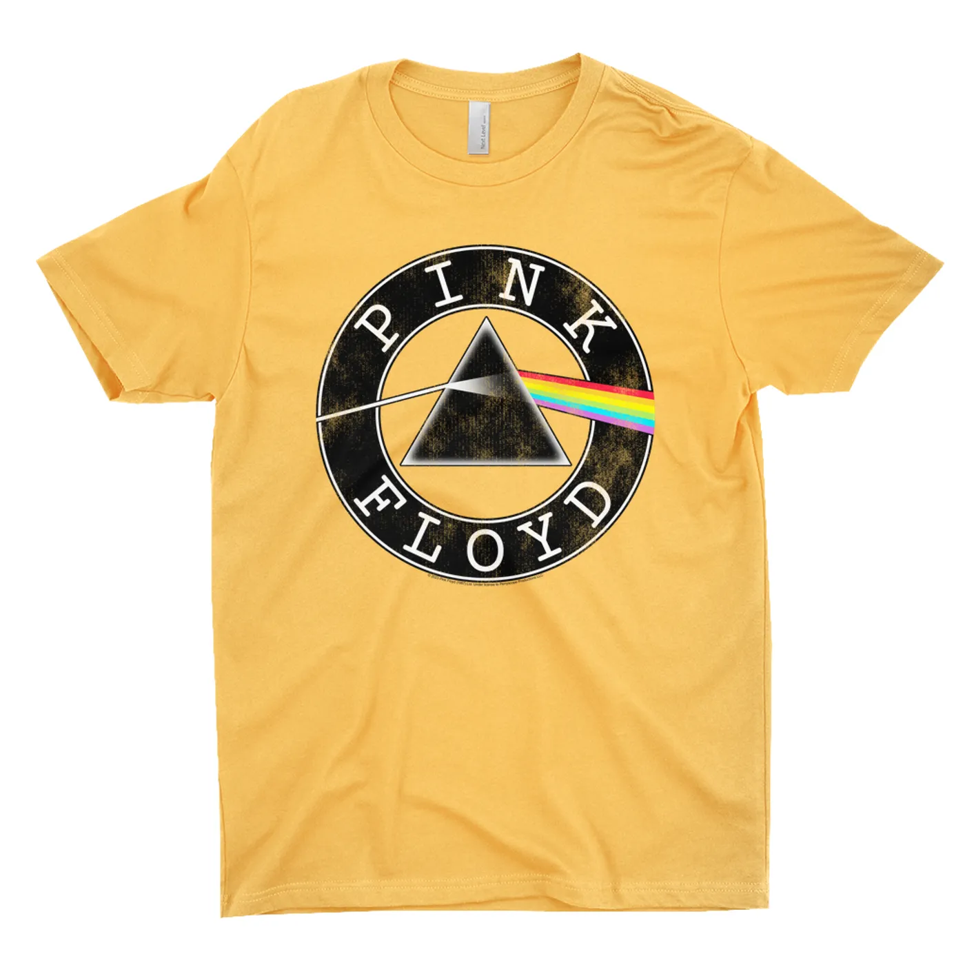 Pink Floyd T-Shirt | Dark Side Of The Moon Circle Logo Distressed Pink Floyd Shirt