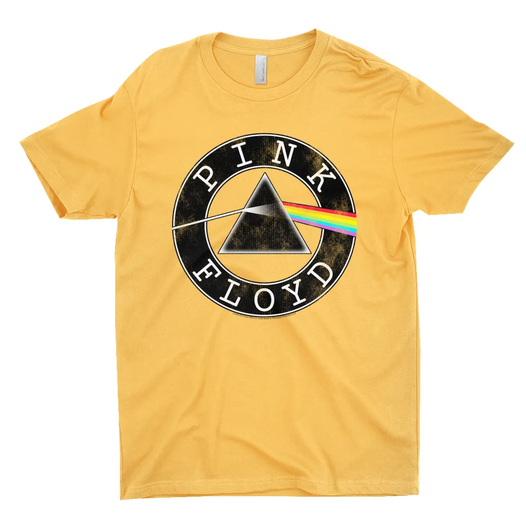 T-Shirt | Dark Side Of The Moon Circle Logo Distressed Shirt