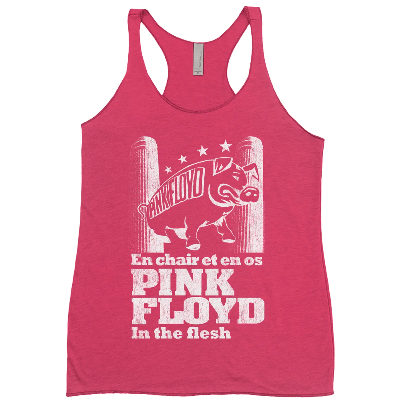 Pink Floyd Ladies' Tank Top | In The Flesh Concert en Français Design Pink Floyd Shirt
