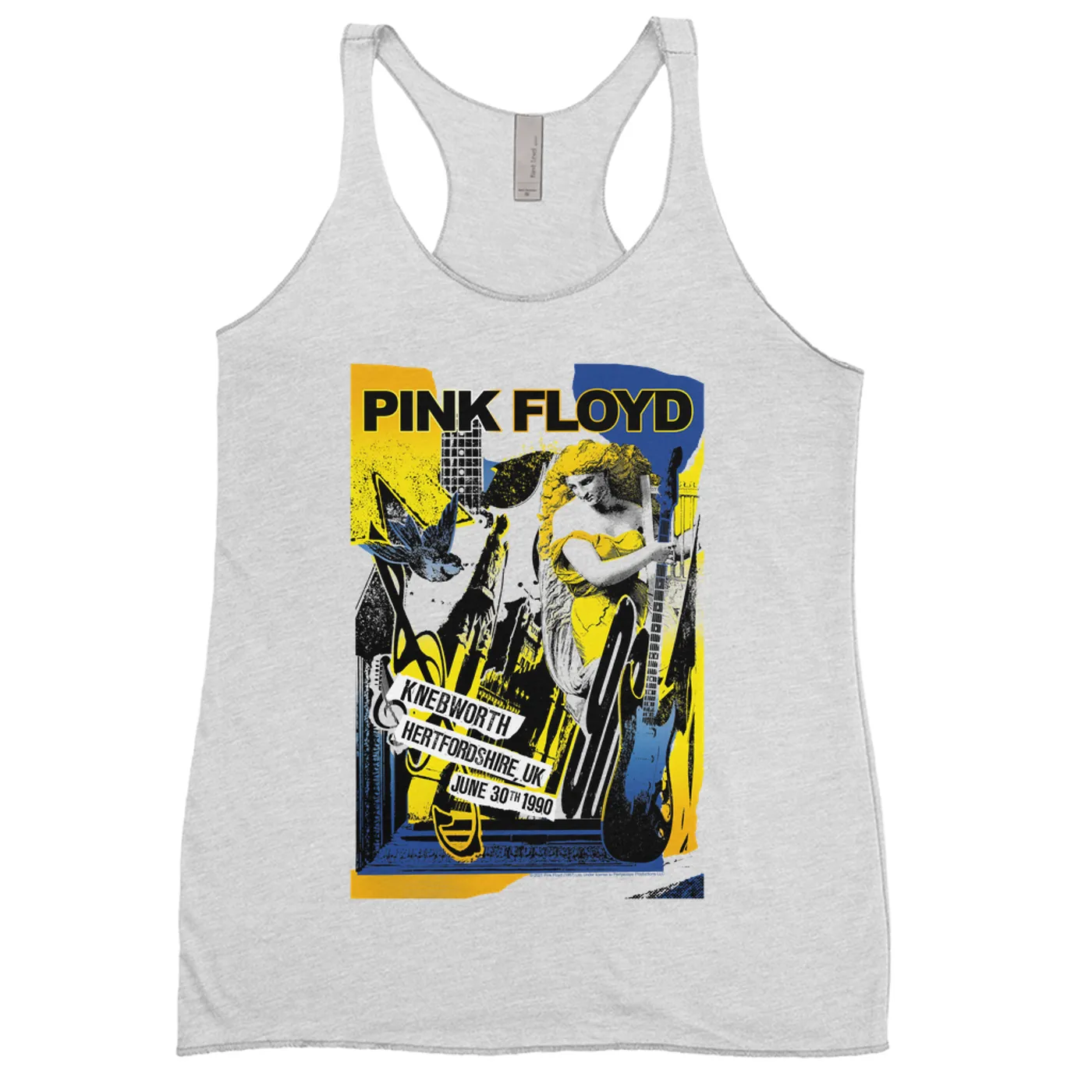 Pink Floyd Ladies' Tank Top | Live At Hertfordshire UK Collage Concert Poster Pink Floyd Shirt