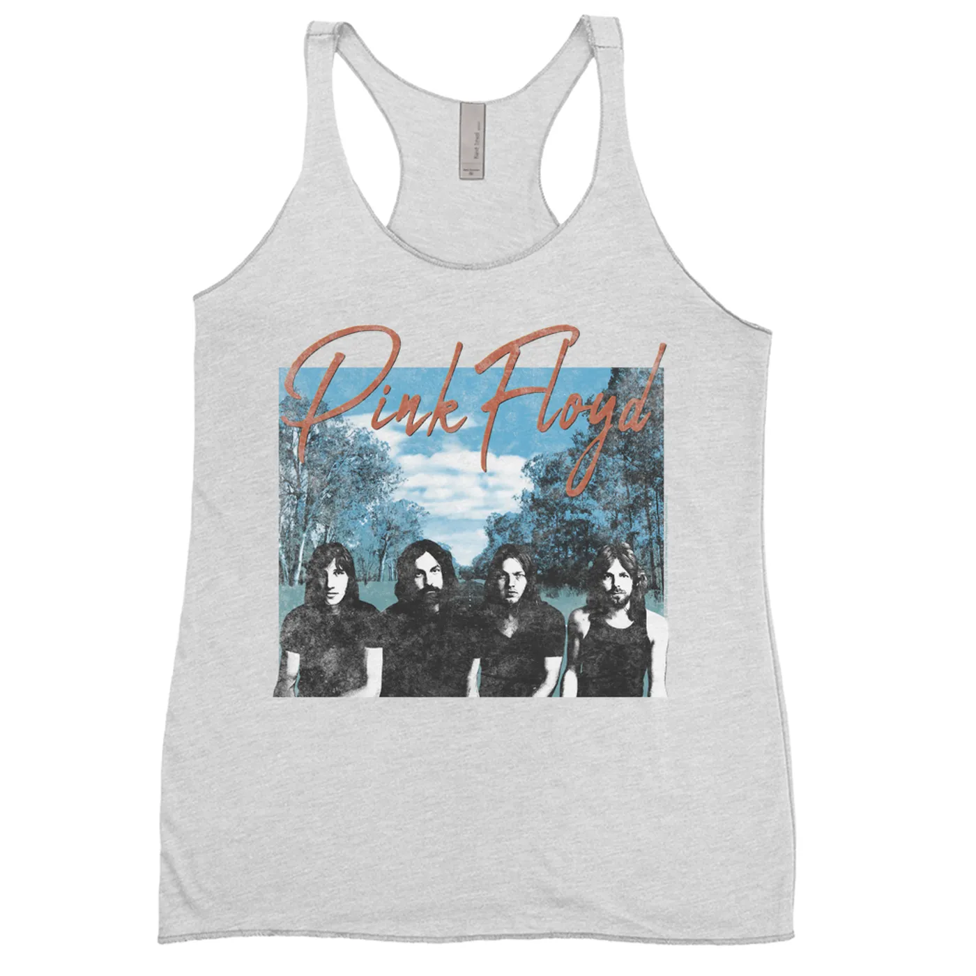Pink Floyd Ladies' Tank Top | Band Wilderness Design Distressed Pink Floyd Shirt