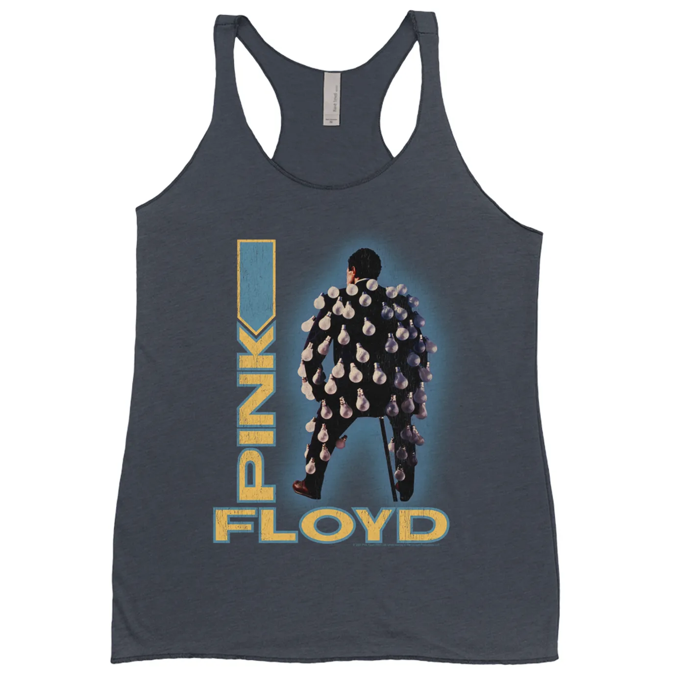 Pink Floyd Ladies' Tank Top | Delicate Sound Of Thunder Mr. Light Design Distressed Pink Floyd Shirt
