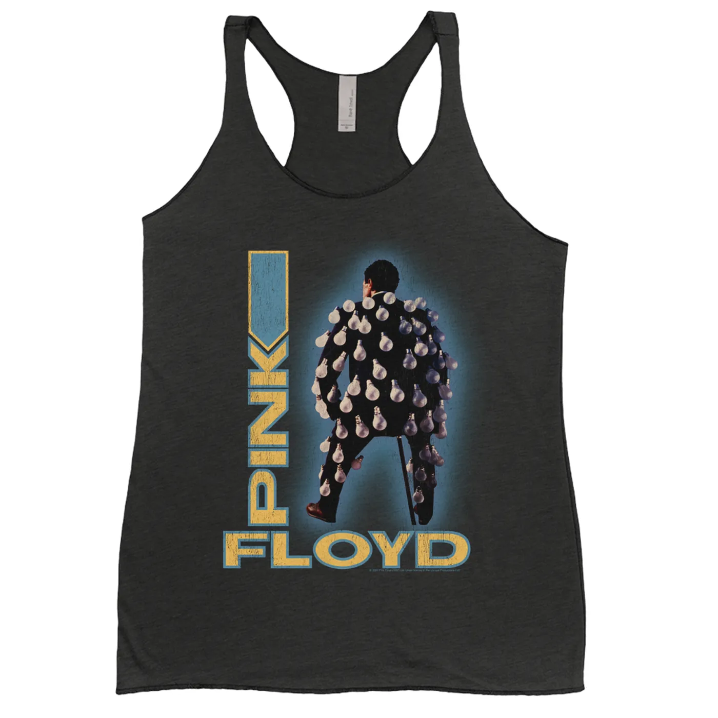 Pink Floyd Ladies' Tank Top | Delicate Sound Of Thunder Mr. Light Design Distressed Pink Floyd Shirt