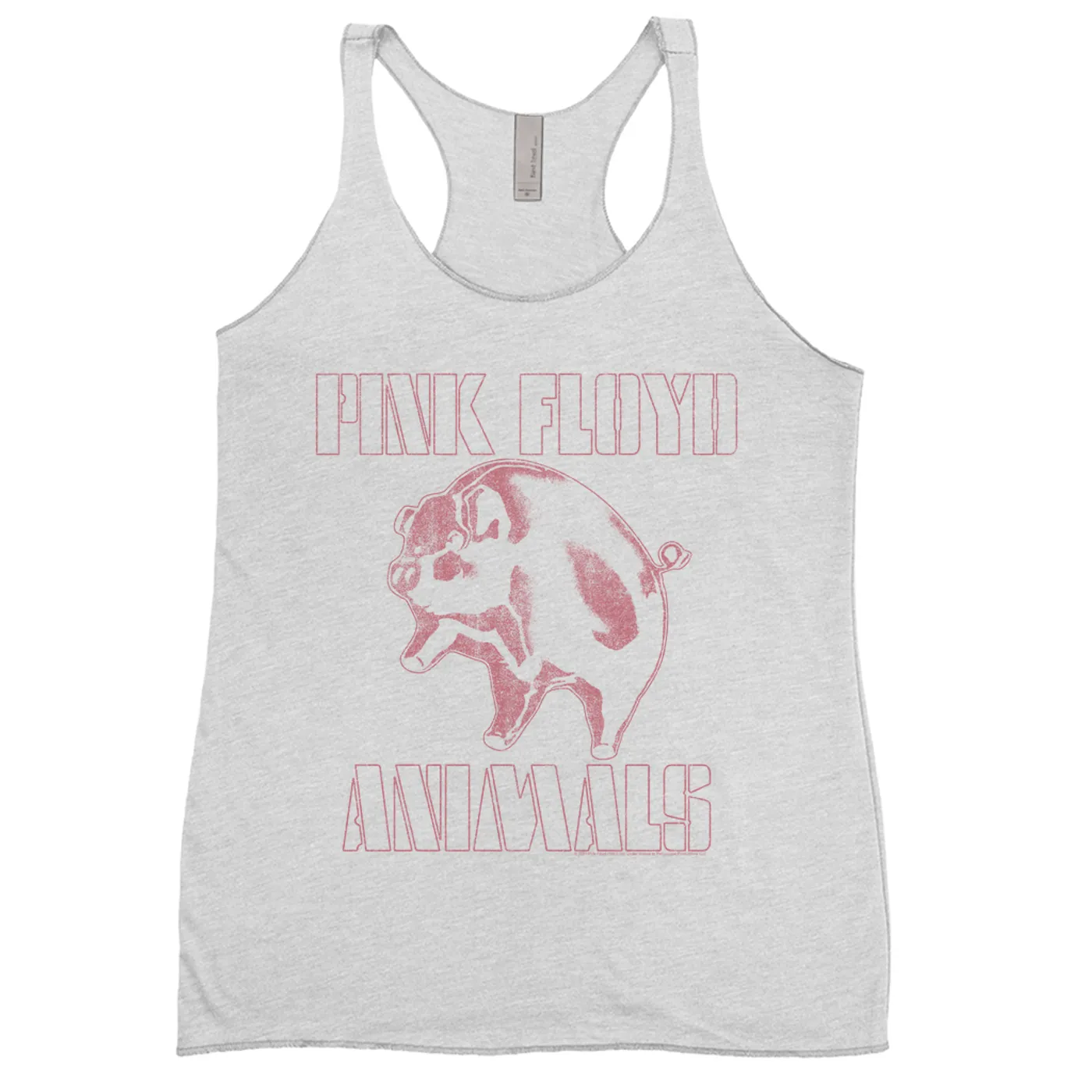 Pink Floyd Ladies' Tank Top | Pink Distressed 1978 NYC In The Flesh Concert Pink Floyd Shirt