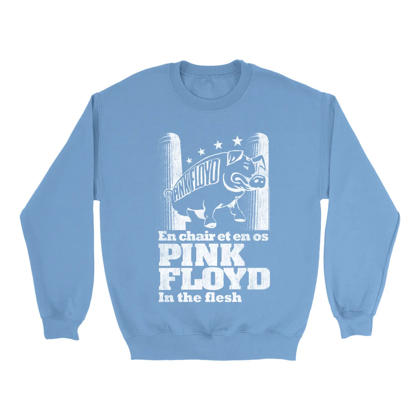 Pink Floyd Bright Colored Sweatshirt | In The Flesh Concert en Français Design Pink Floyd Sweatshirt