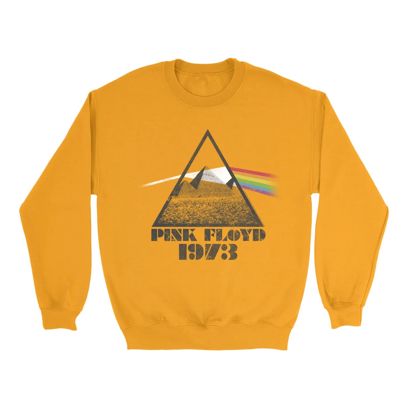 Pink Floyd Bright Colored Sweatshirt | 1973 Dark Side Pyramid Pink Floyd Sweatshirt
