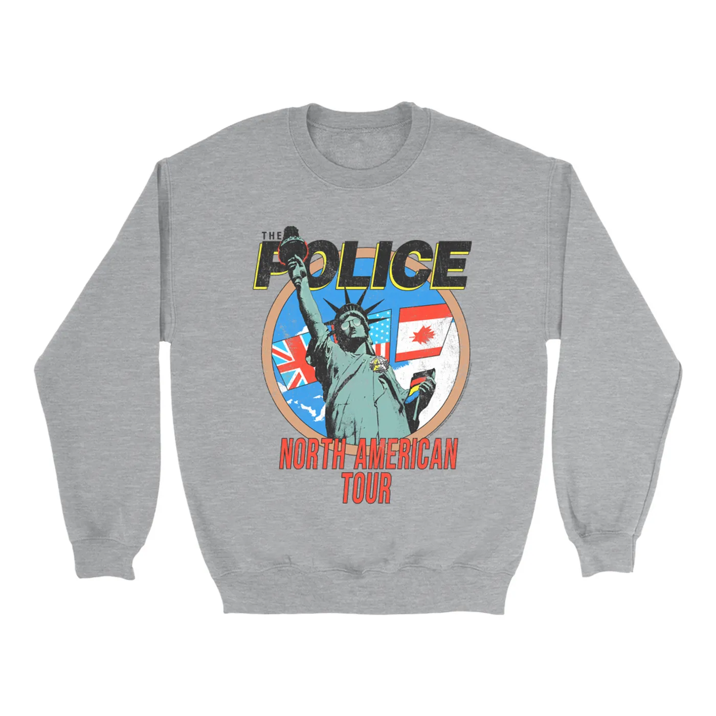 The Police Sweatshirt | North America 1983 Colorful Concert Promotion Distressed The Police Sweatshirt