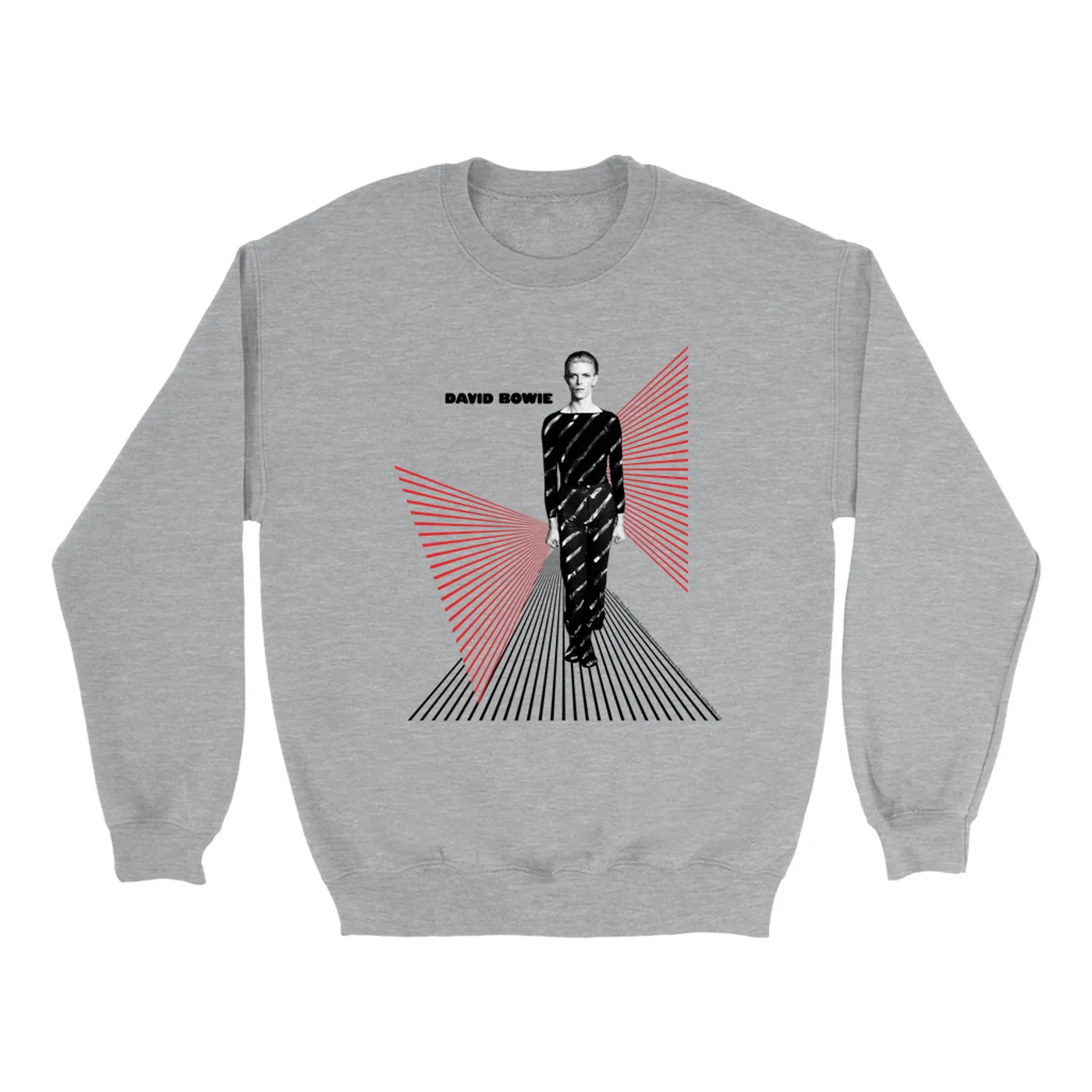 David Bowie Sweatshirt | All In Stripes Design David Bowie Sweatshirt