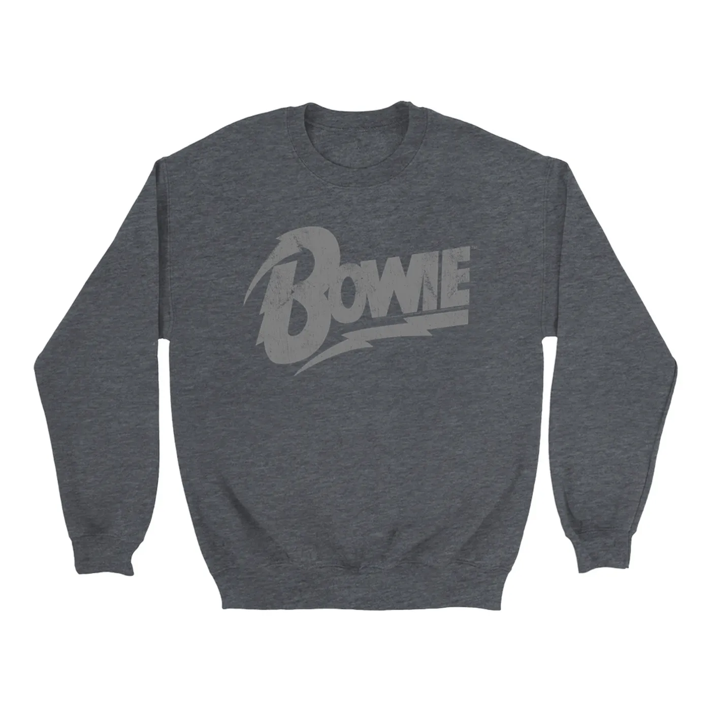 David Bowie Sweatshirt | Vintage Bowie Silver Logo Distressed David Bowie Sweatshirt