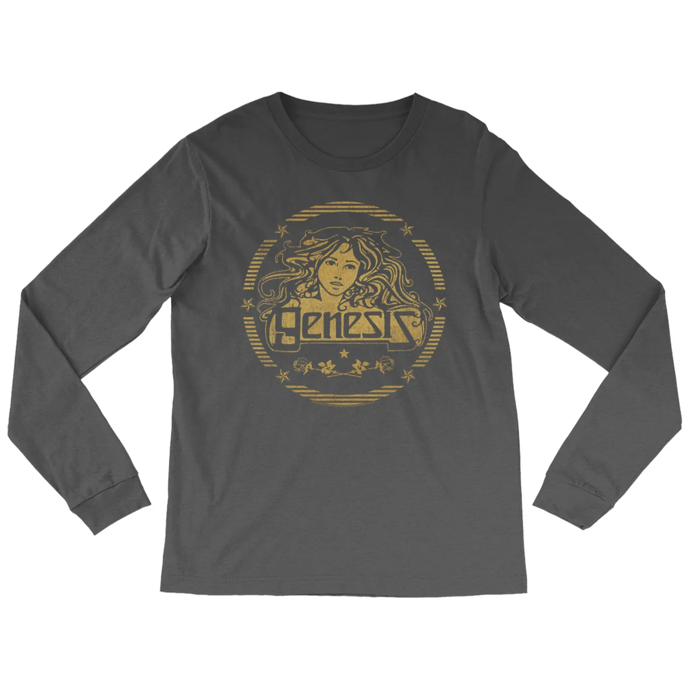 Genesis Long Sleeve Shirt | Band Art Nouveau Gold Logo Genesis Shirt