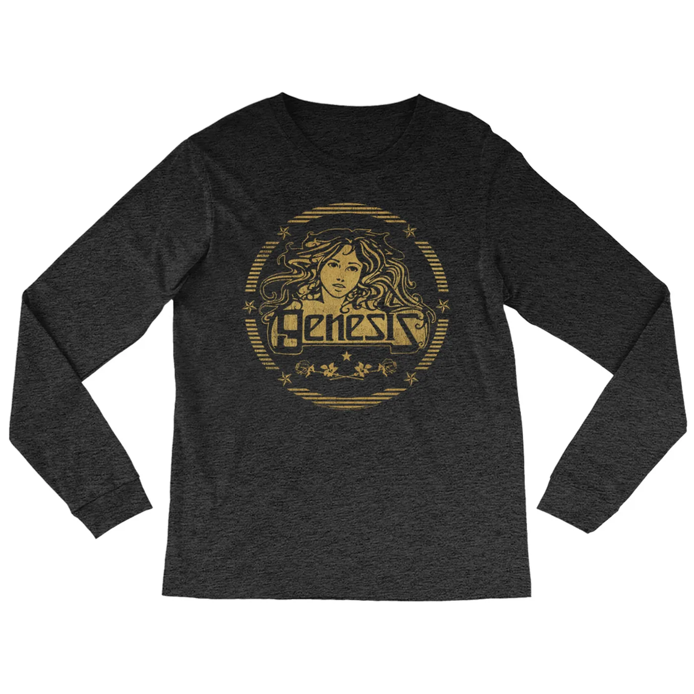 Genesis Long Sleeve Shirt | Band Art Nouveau Gold Logo Genesis Shirt