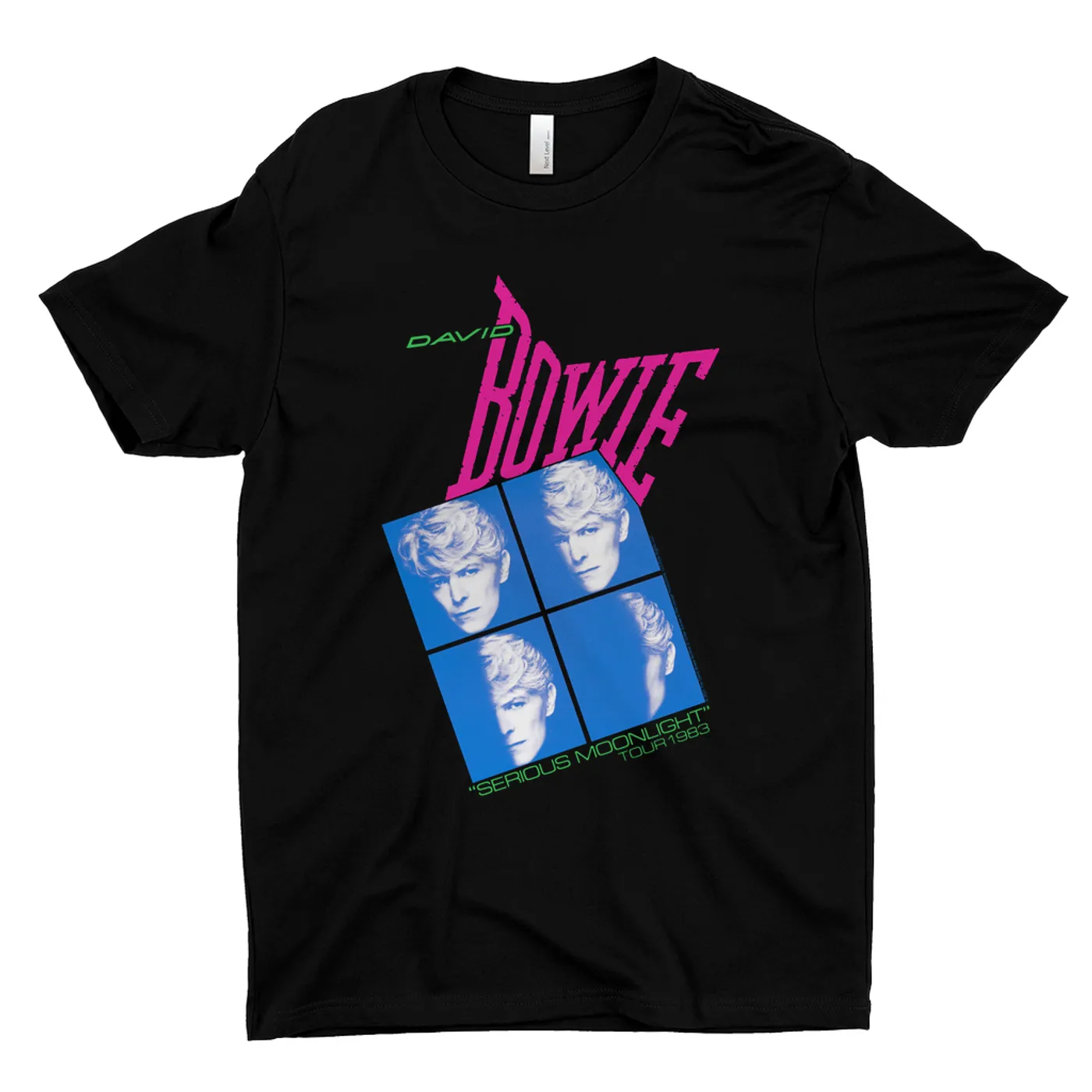 David Bowie T-Shirt | Neon Serious Moonlight Tour David Bowie Shirt (Merchbar Exclusive)