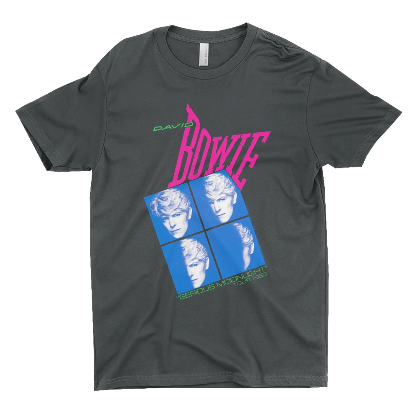David Bowie T-Shirt | Neon Serious Moonlight Tour David Bowie Shirt (Merchbar Exclusive)
