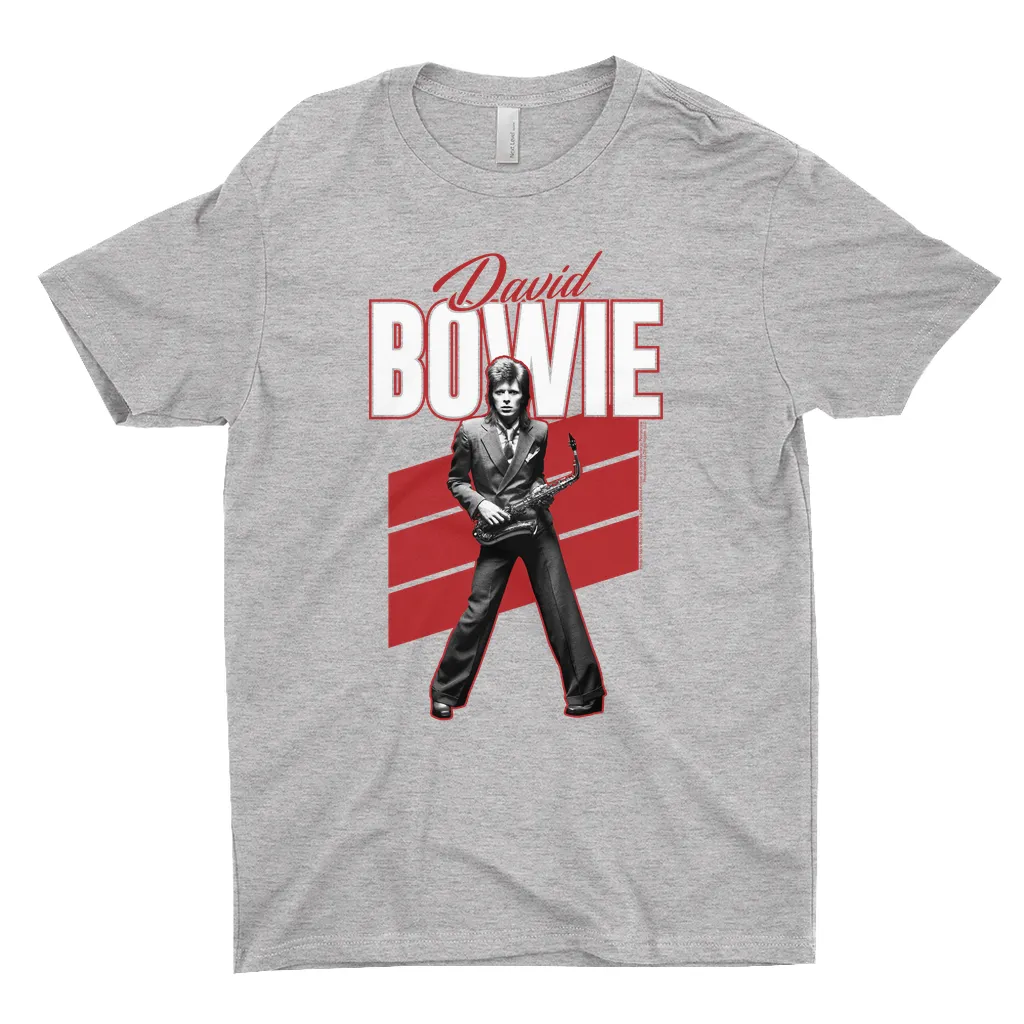 T-Shirt | Red Bowie WIth Sax Contemporary Image Shirt