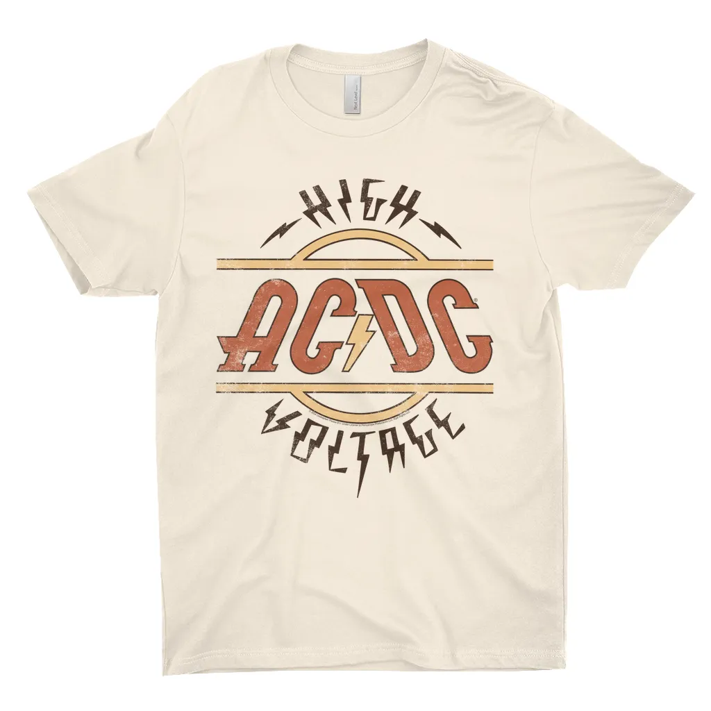 T-Shirt | Retro Colored High Voltage Design Distressed Shirt