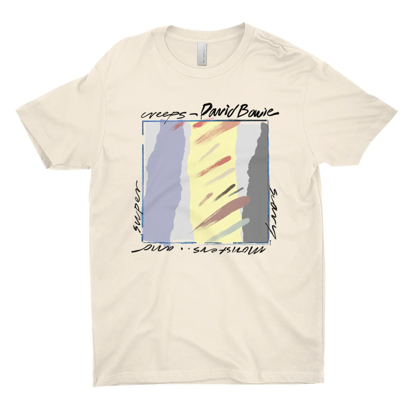 David Bowie T-Shirt | Neutral Tone Scary Monsters Album Design David Bowie Shirt