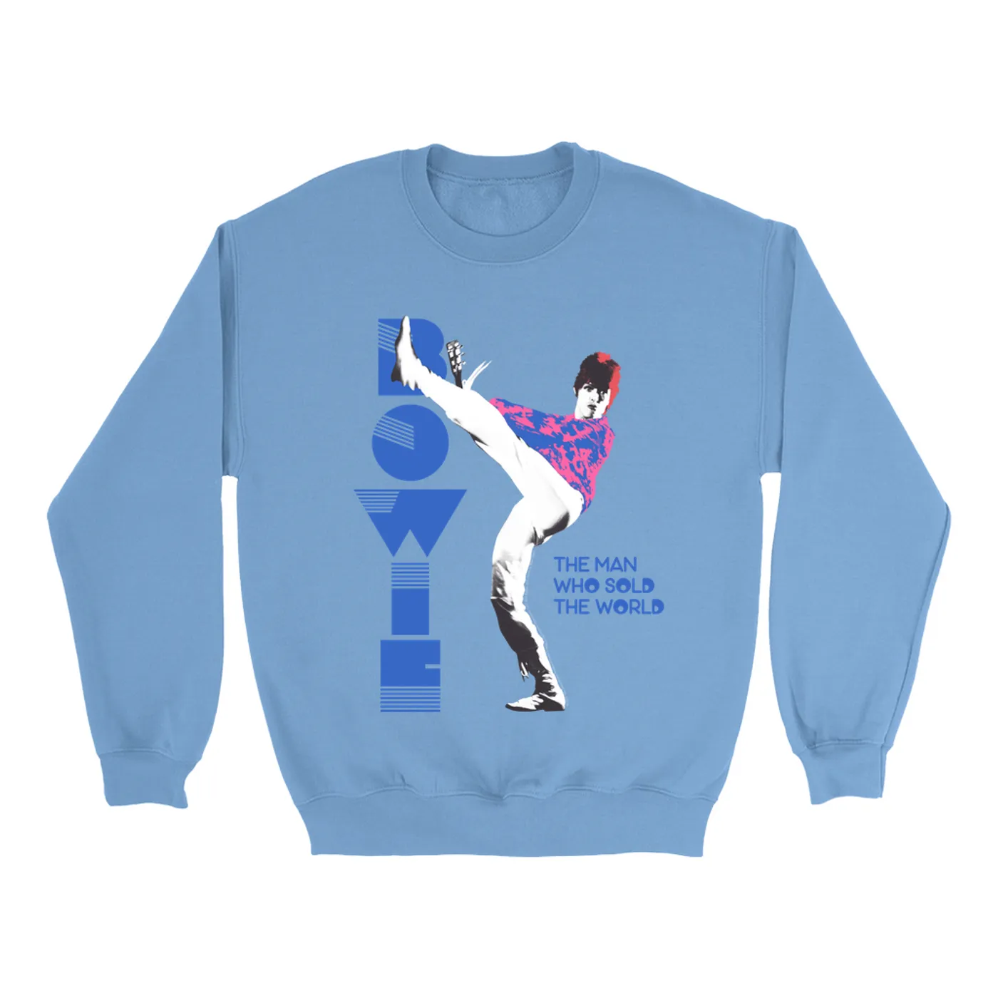 David Bowie Bright Colored Sweatshirt | The Man Who Sold The World Pastel Design David Bowie Sweatshirt