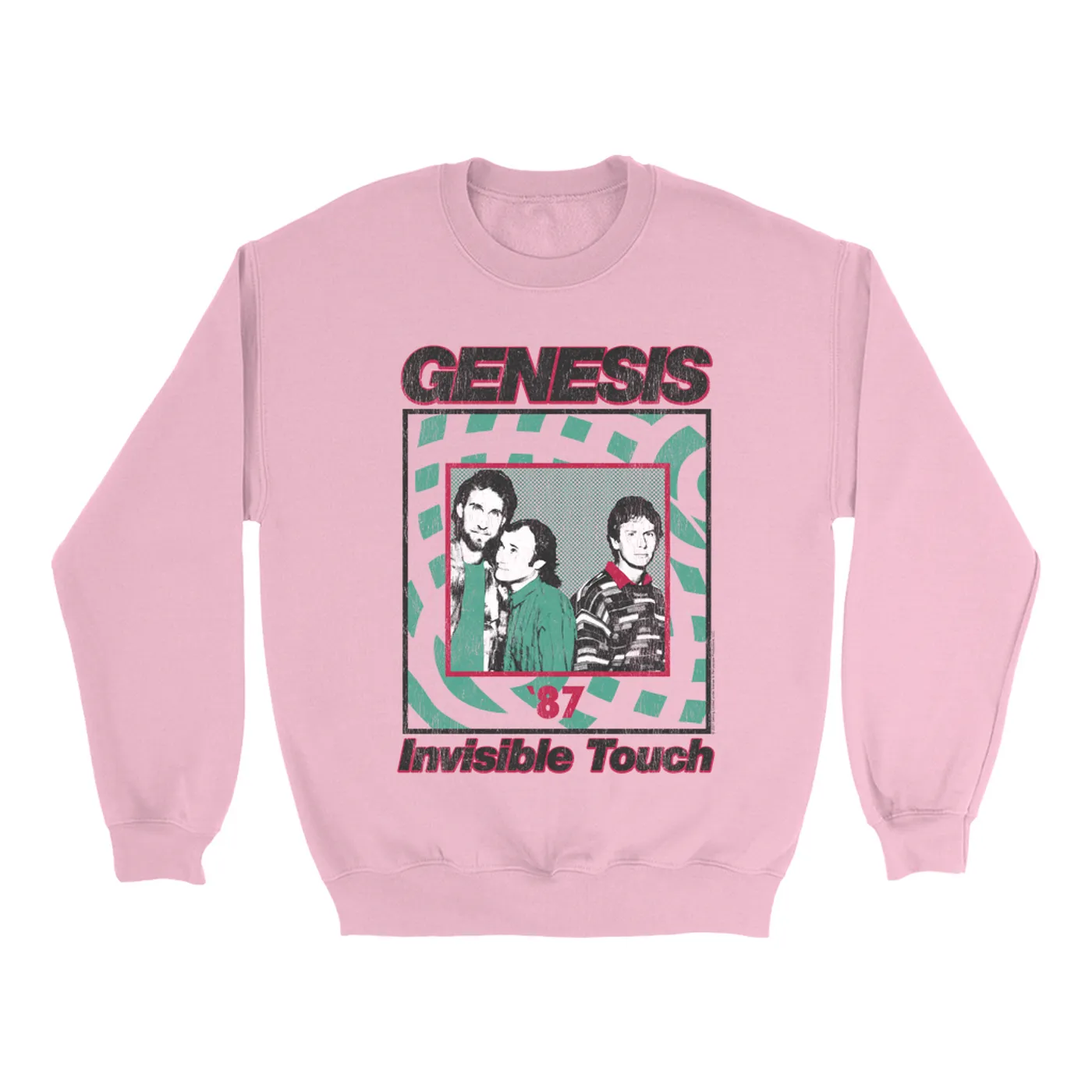 Genesis Bright Colored Sweatshirt | 1987 Invisible Touch Promo Design Genesis Sweatshirt