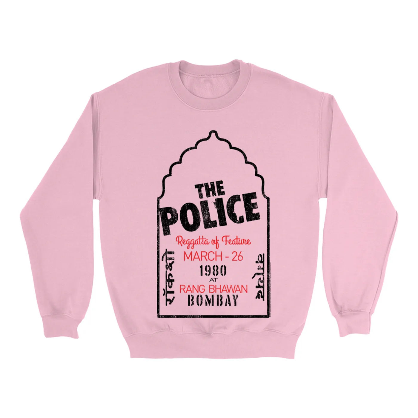 The Police Bright Colored Sweatshirt | Bombay 1980 Concert The Police Sweatshirt