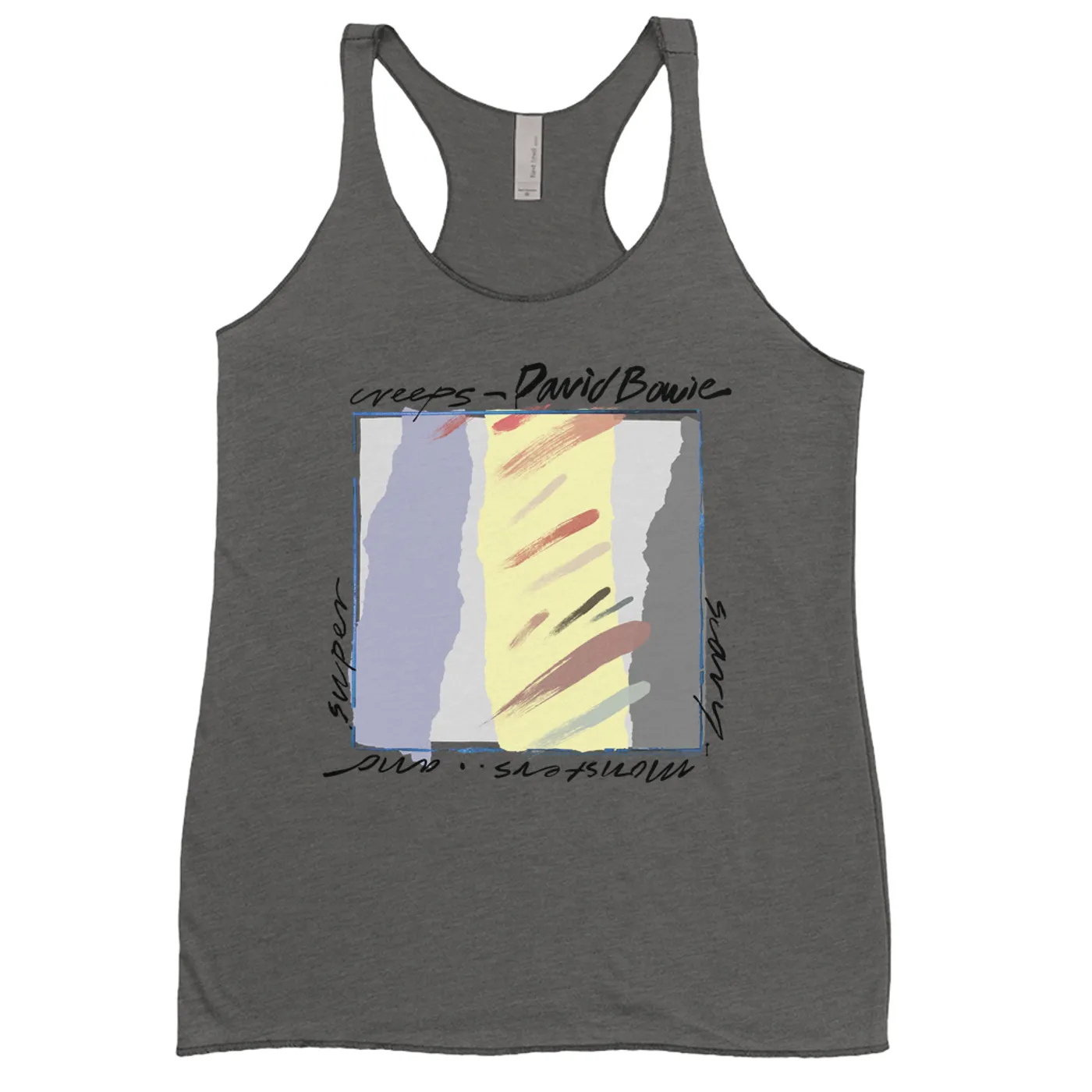David Bowie Ladies' Tank Top | Neutral Tone Scary Monsters Album Design David Bowie Shirt