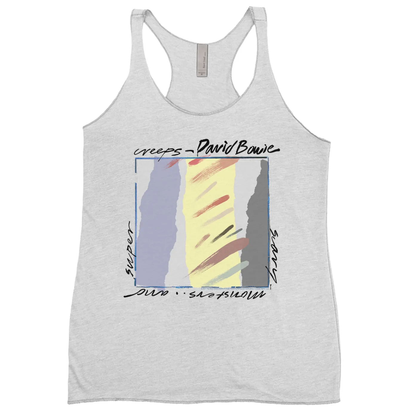David Bowie Ladies' Tank Top | Neutral Tone Scary Monsters Album Design David Bowie Shirt