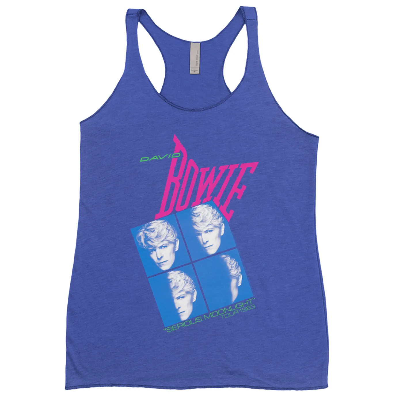 David Bowie Ladies' Tank Top | Neon Serious Moonlight Tour David Bowie Shirt (Merchbar Exclusive)