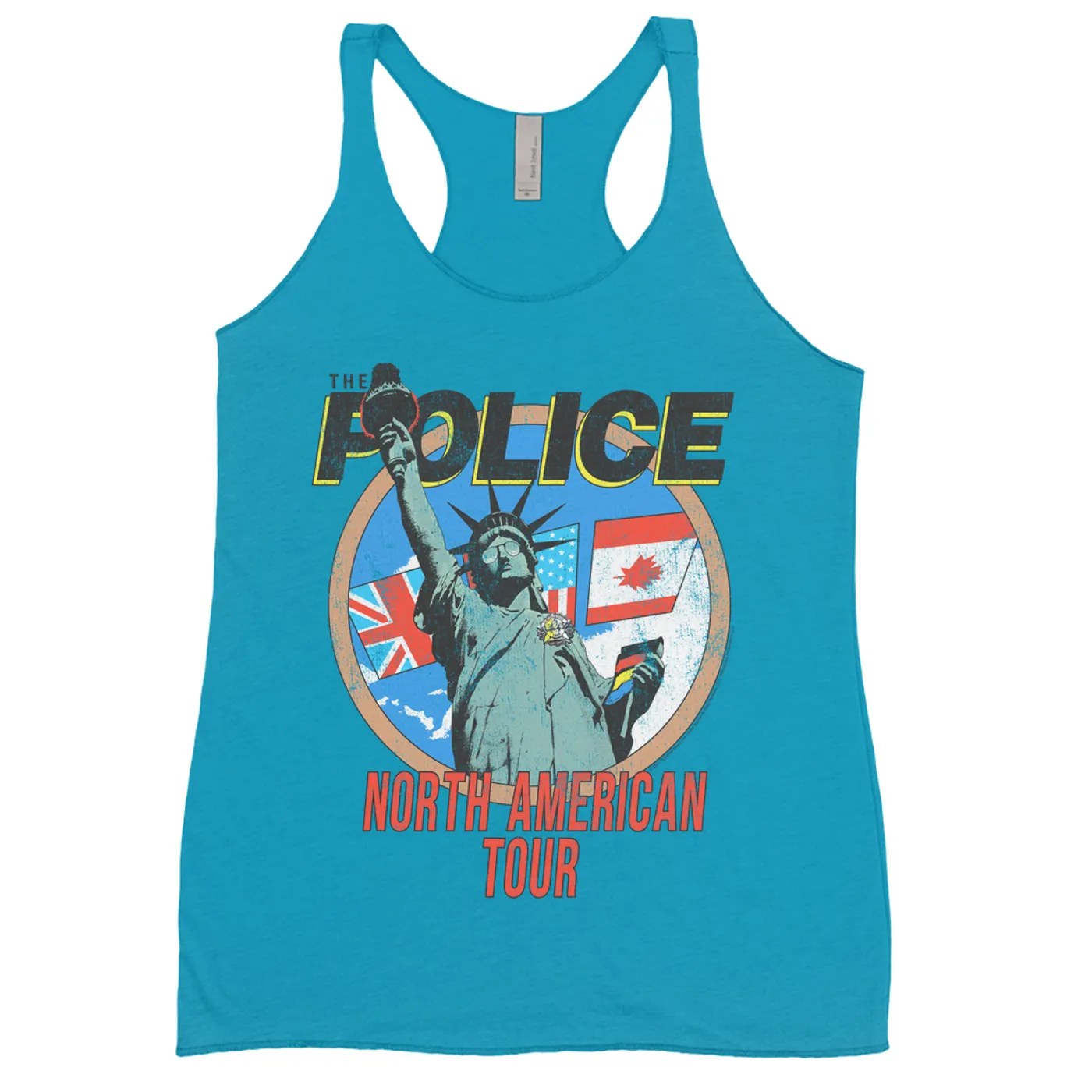 The Police Ladies' Tank Top | North America 1983 Colorful Concert Promotion Distressed The Police Shirt
