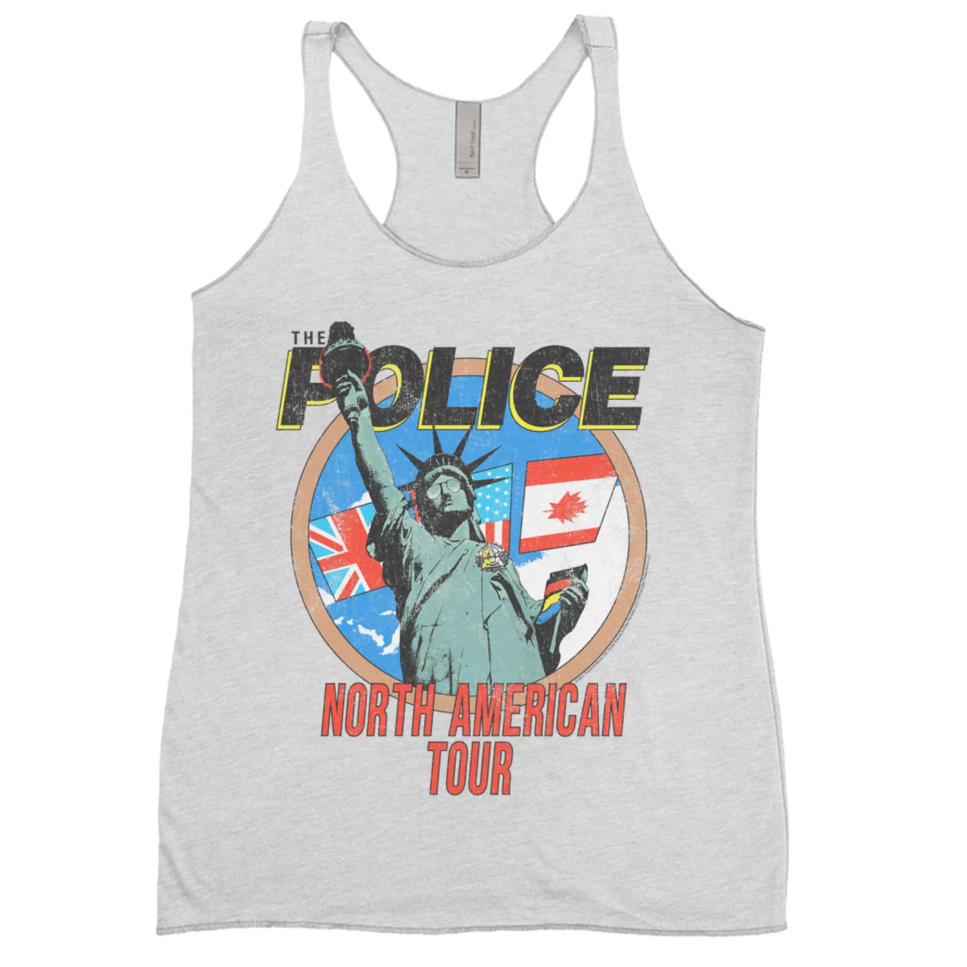 The Police Ladies' Tank Top | North America 1983 Colorful Concert Promotion Distressed The Police Shirt