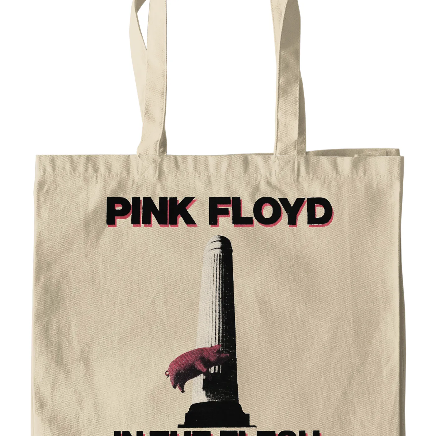Pink Floyd Canvas Tote Bag | In The Flesh 1977 Anaheim Stadium Concert Pink Floyd Bag