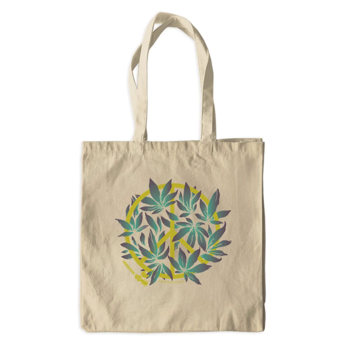 Woodstock Canvas Tote Bag | Peace Plant Woodstock Bag (Merchbar Exclusive)