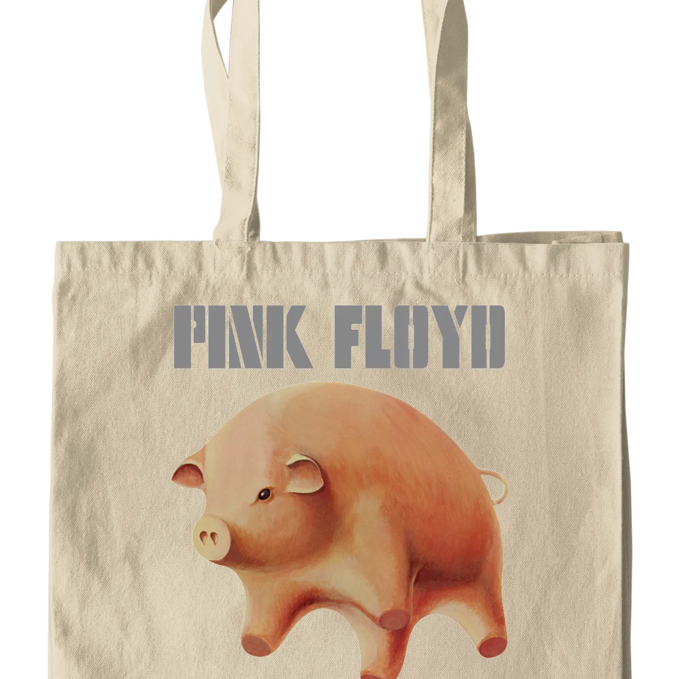 Pink Floyd Canvas Tote Bag | Animals Album Pig Logo Pink Floyd Bag (Merchbar Exclusive)