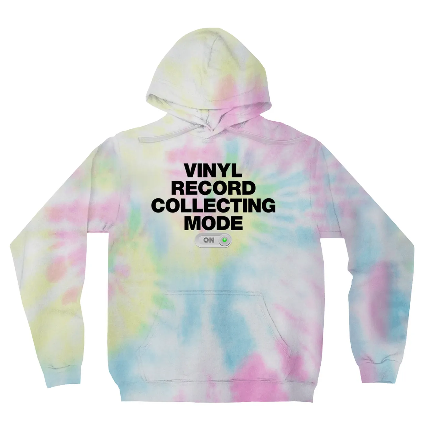 Merchbar Music Life Tie Dye Hoodie | Vinyl Record Collecting Mode On Merchbar Music Life Hoodie