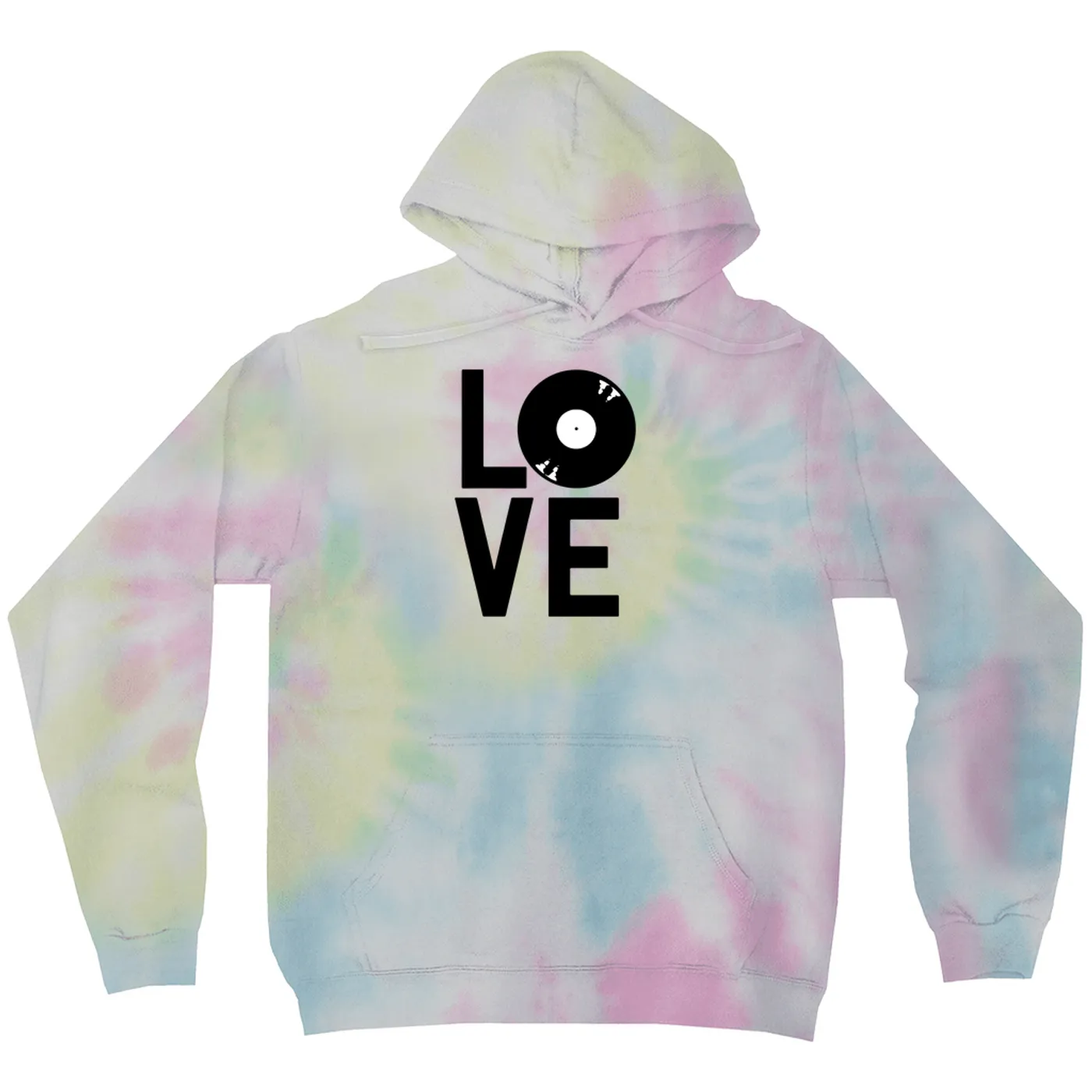 Merchbar Music Life Tie Dye Hoodie | Love Is Vinyl Merchbar Music Life Hoodie