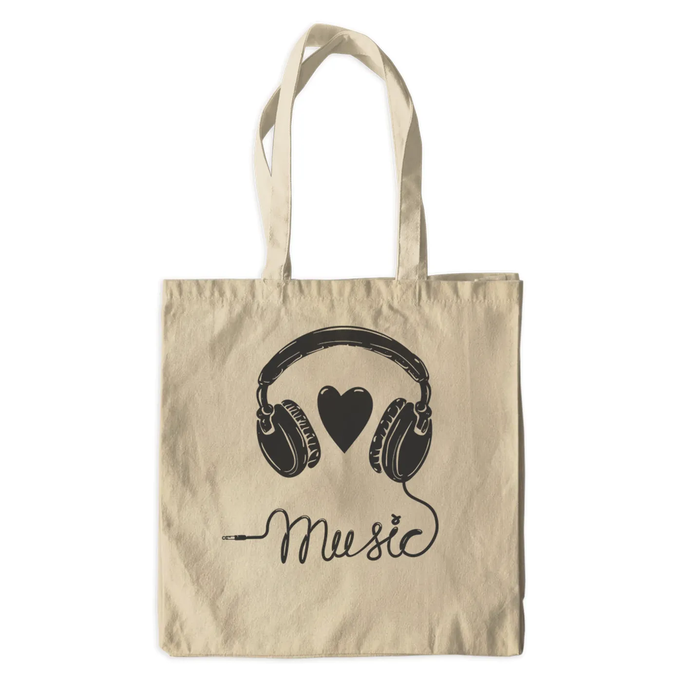 Merchbar Music Life Canvas Tote Bag | I Heart Music Merchbar Music Life Canvas Tote