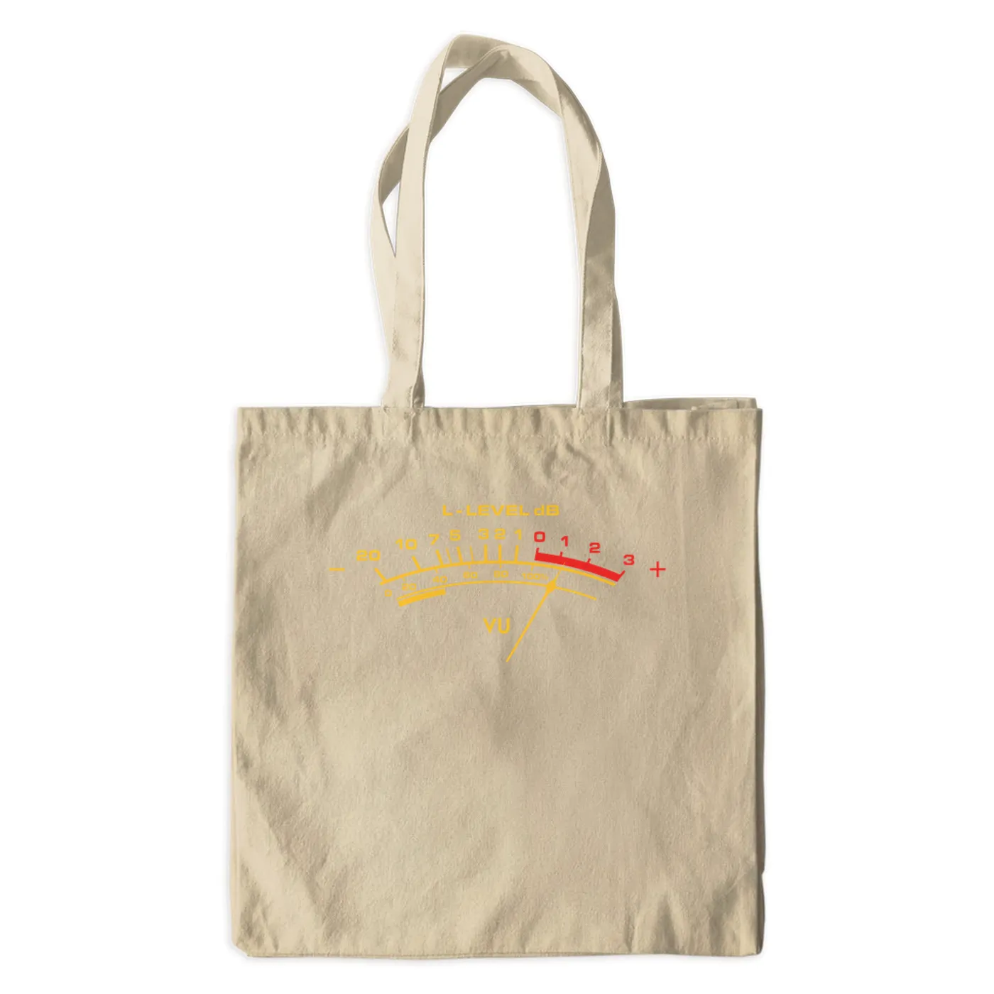 Merchbar Music Life Canvas Tote Bag | VU Audio Meter Merchbar Music Life Canvas Tote