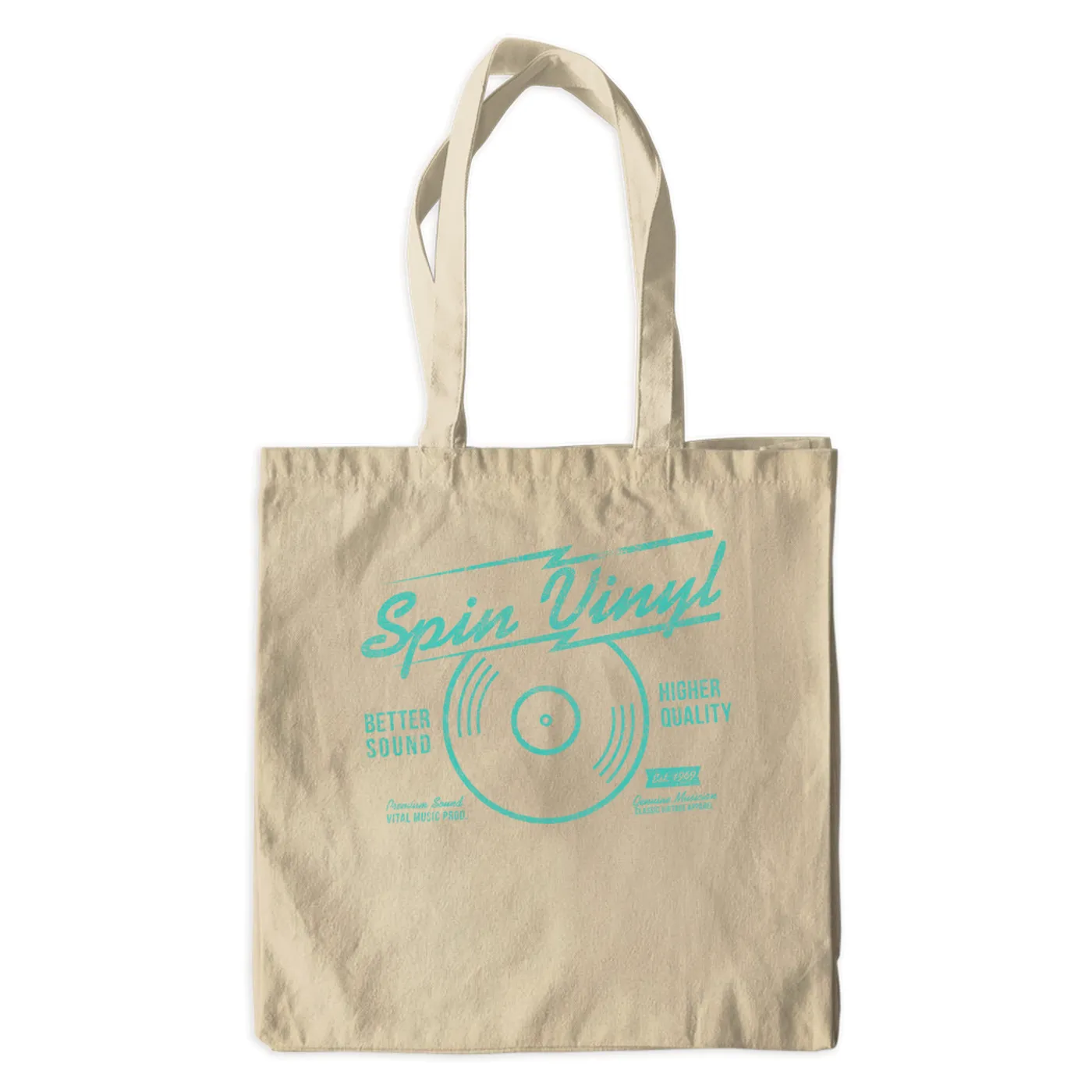Merchbar Music Life Canvas Tote Bag | Spin Vinyl Merchbar Music Life Canvas Tote