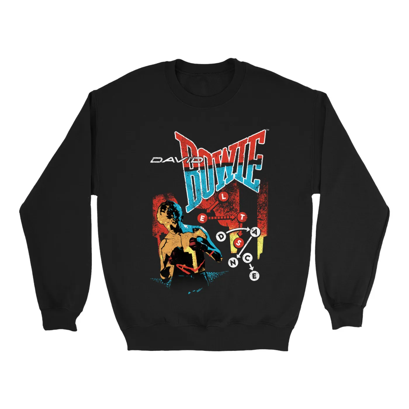 David Bowie Sweatshirt | Let's Dance Tour Image David Bowie Sweatshirt
